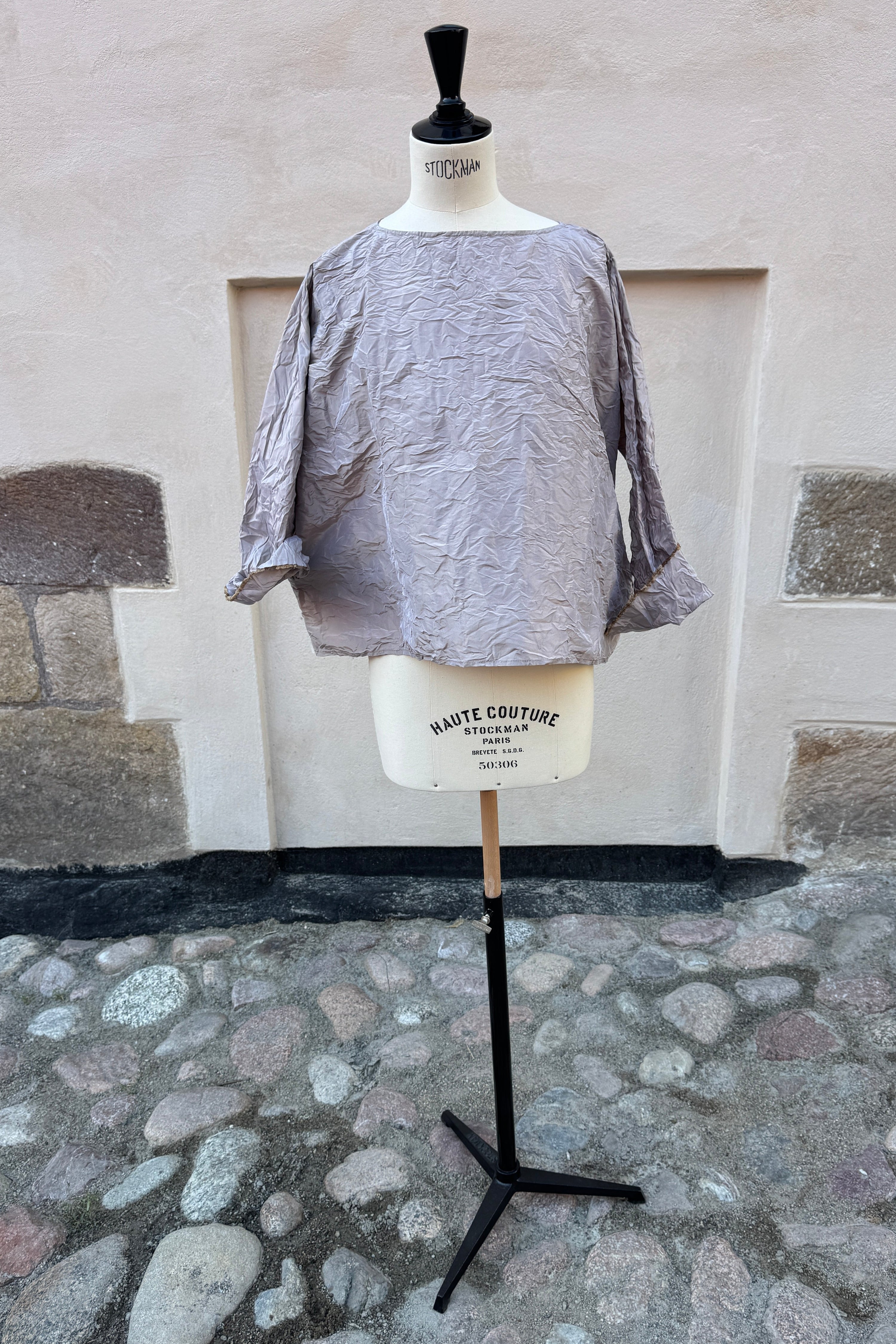 Daniela Gregis Taffeta Silk Lil Blouse Earth