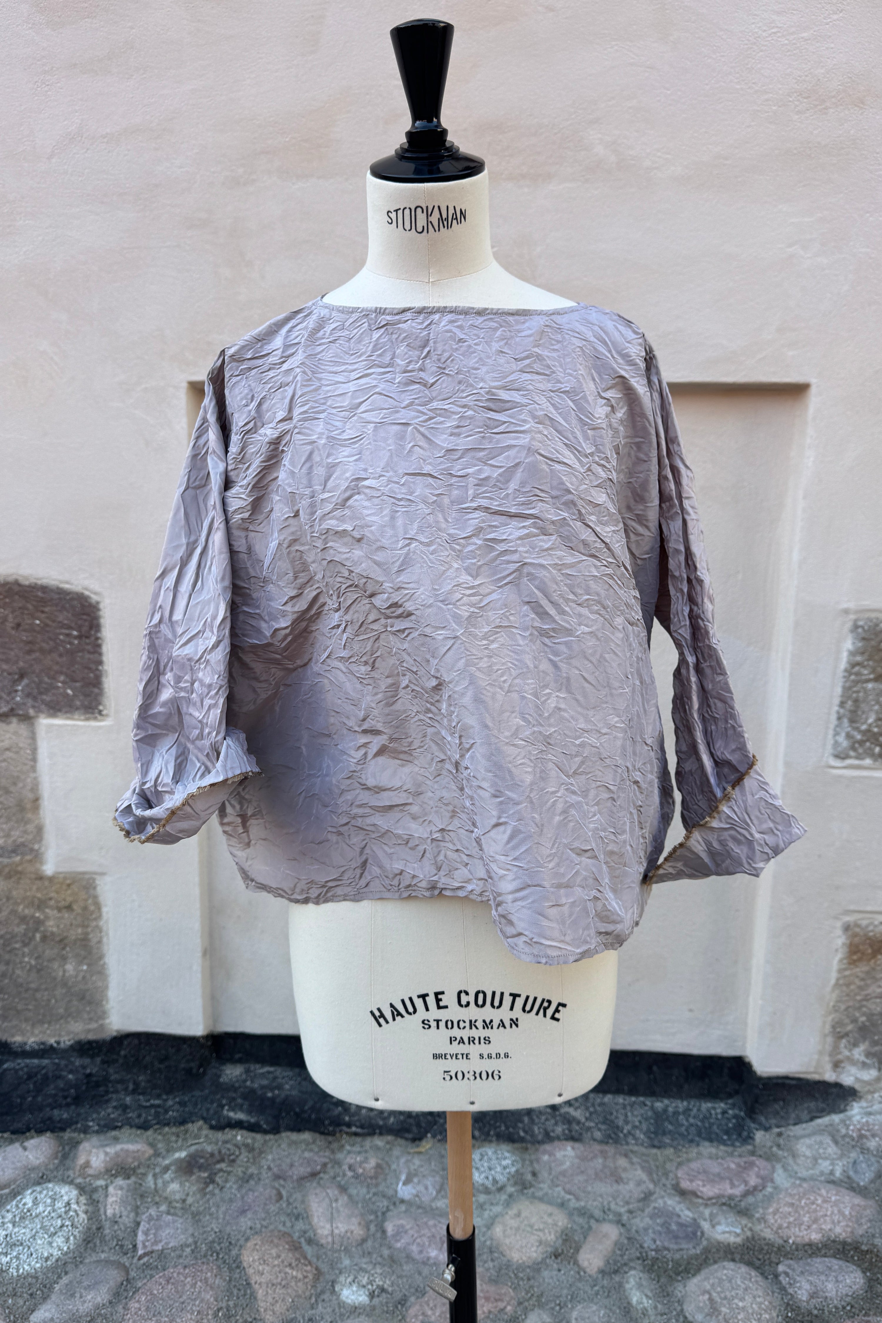 Daniela Gregis Taffeta Silk Lil Blouse Earth