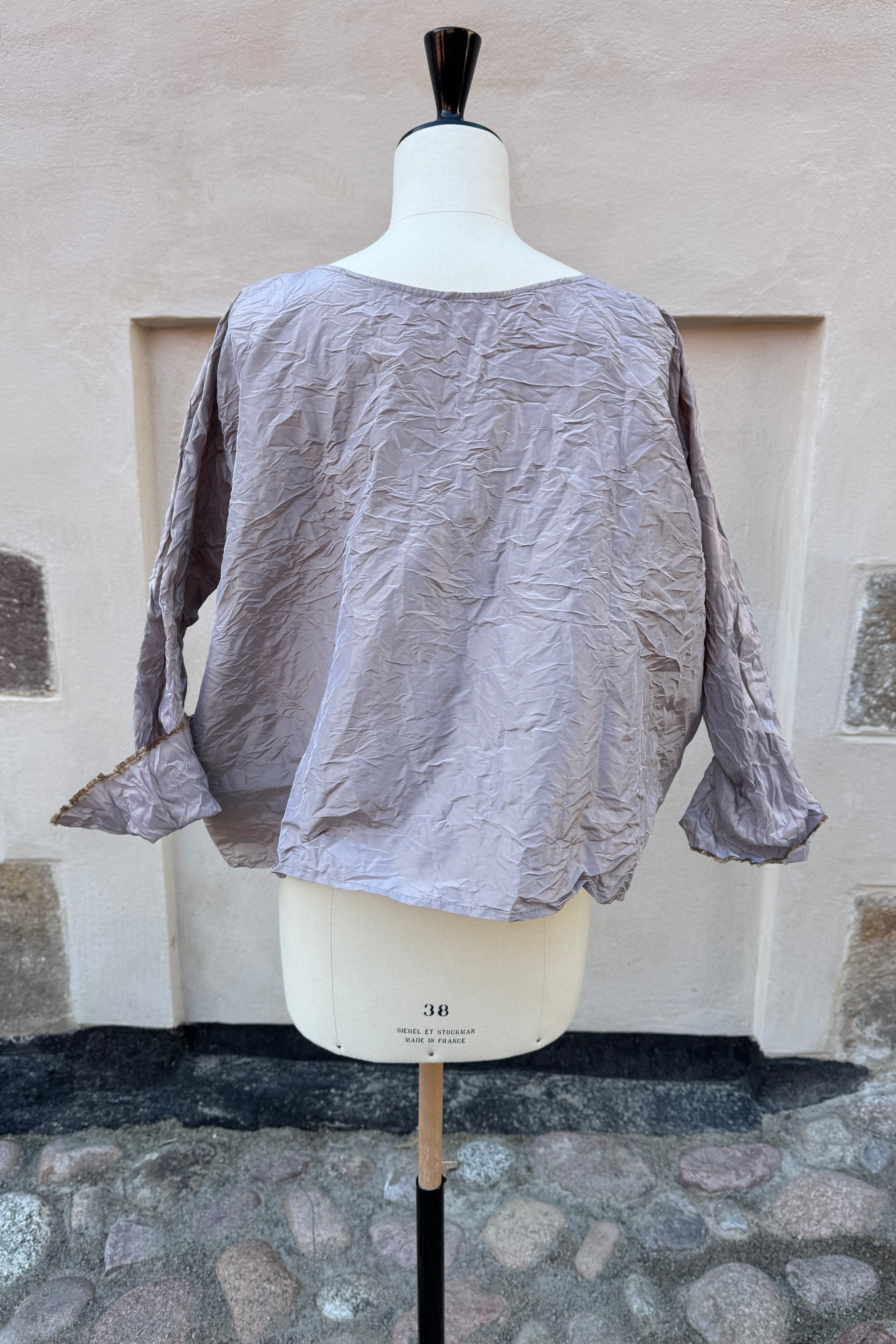 Daniela Gregis Taffeta Silk Lil Blouse Earth
