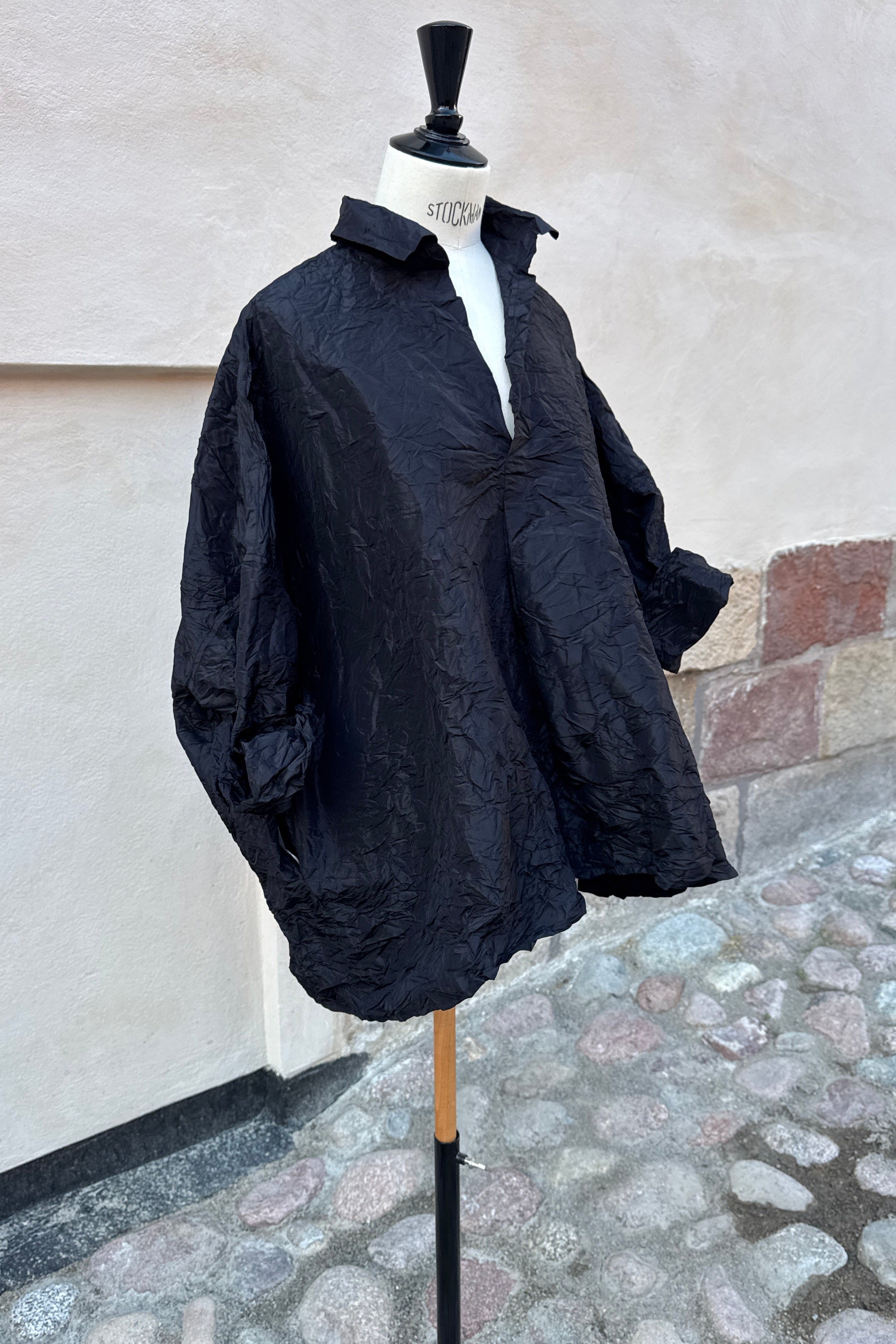 Daniela Gregis Silk Taffeta Venice Blouse - Black