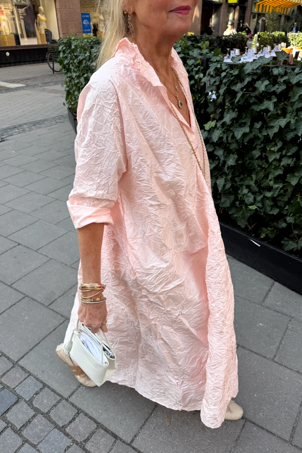 Daniela Gregis Como Silk Taffeta Dress in Blush