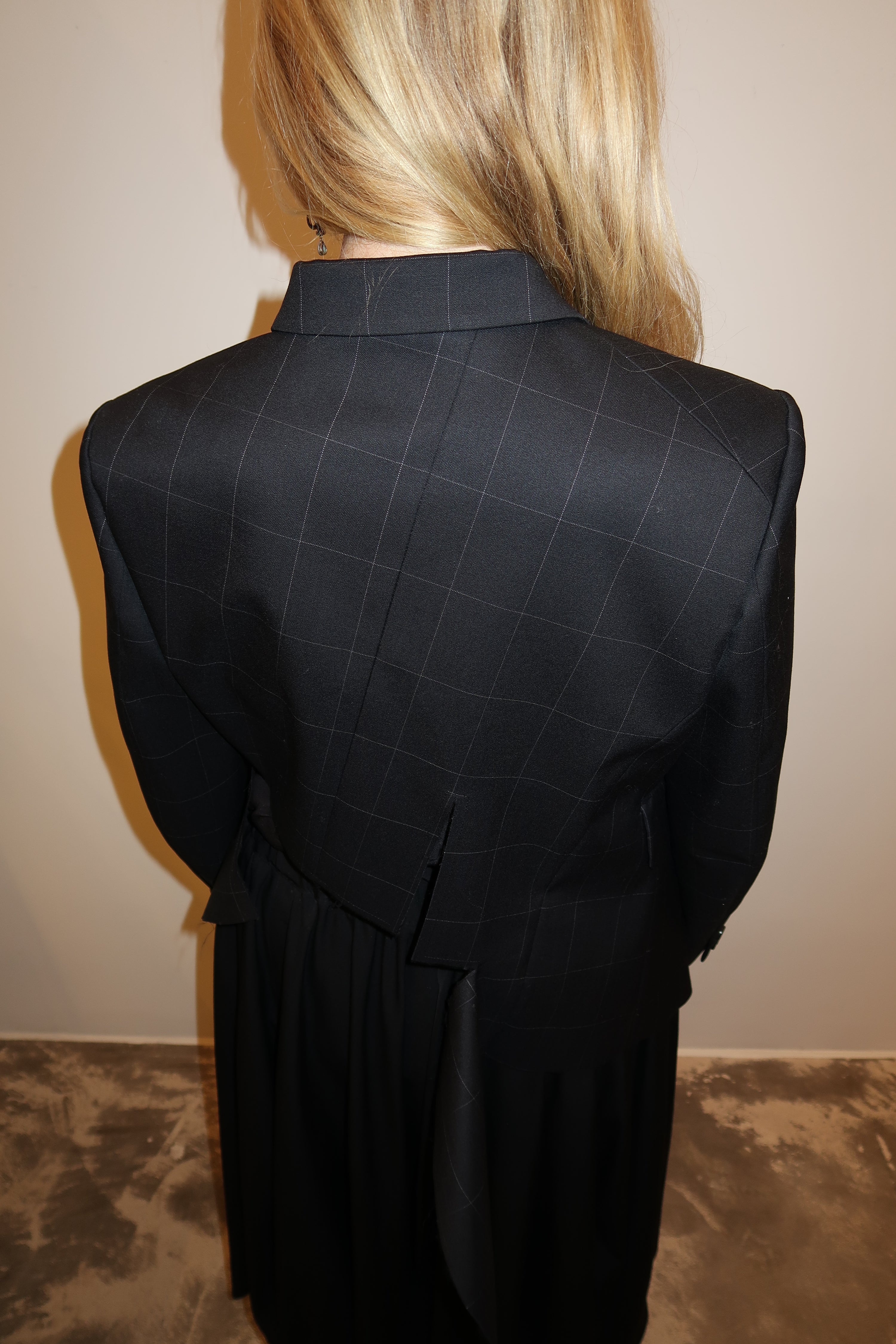 Comme des Garçons Windowpane Deconstructed Jacket