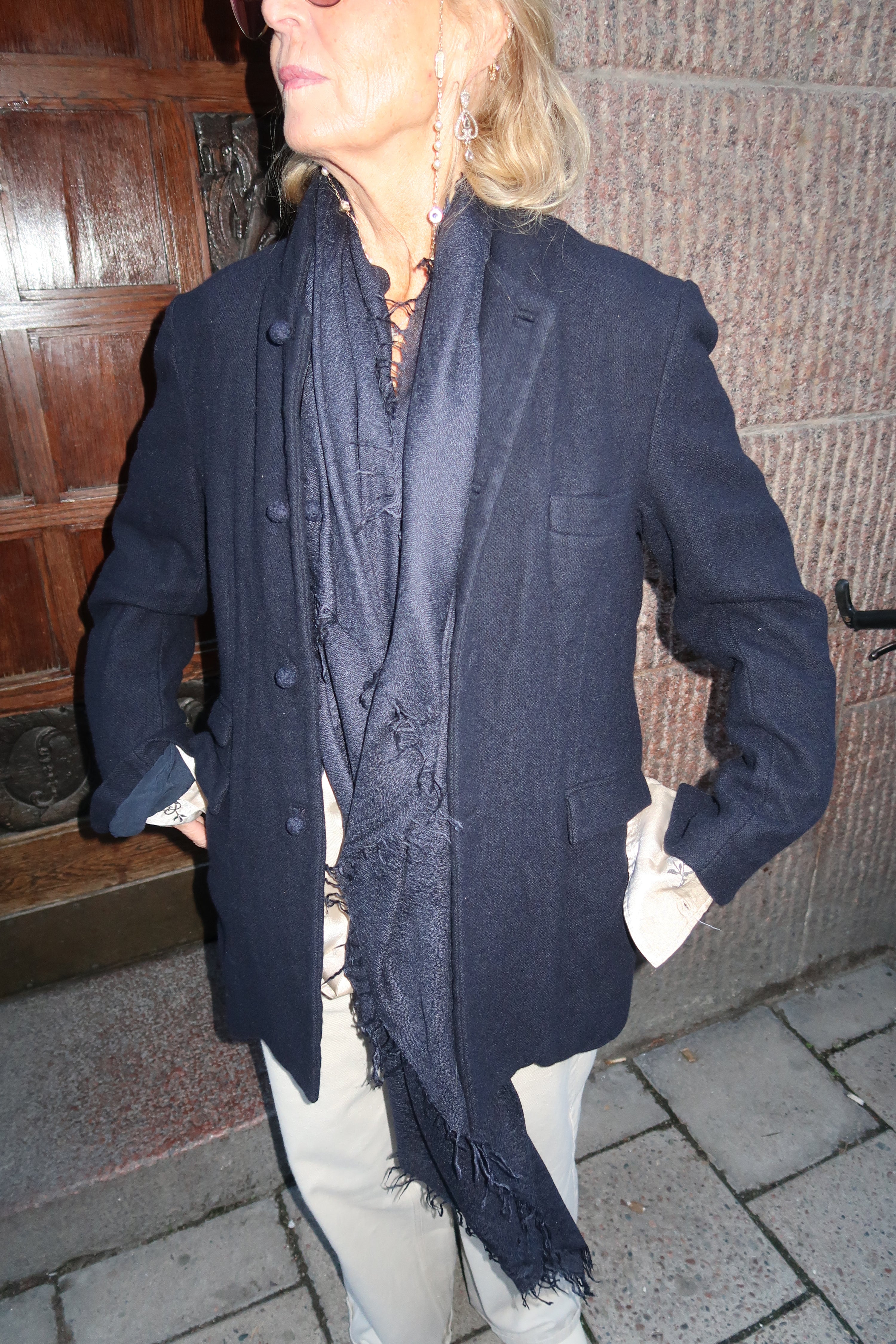 Daniela Gregis boiled jacket in dark navy