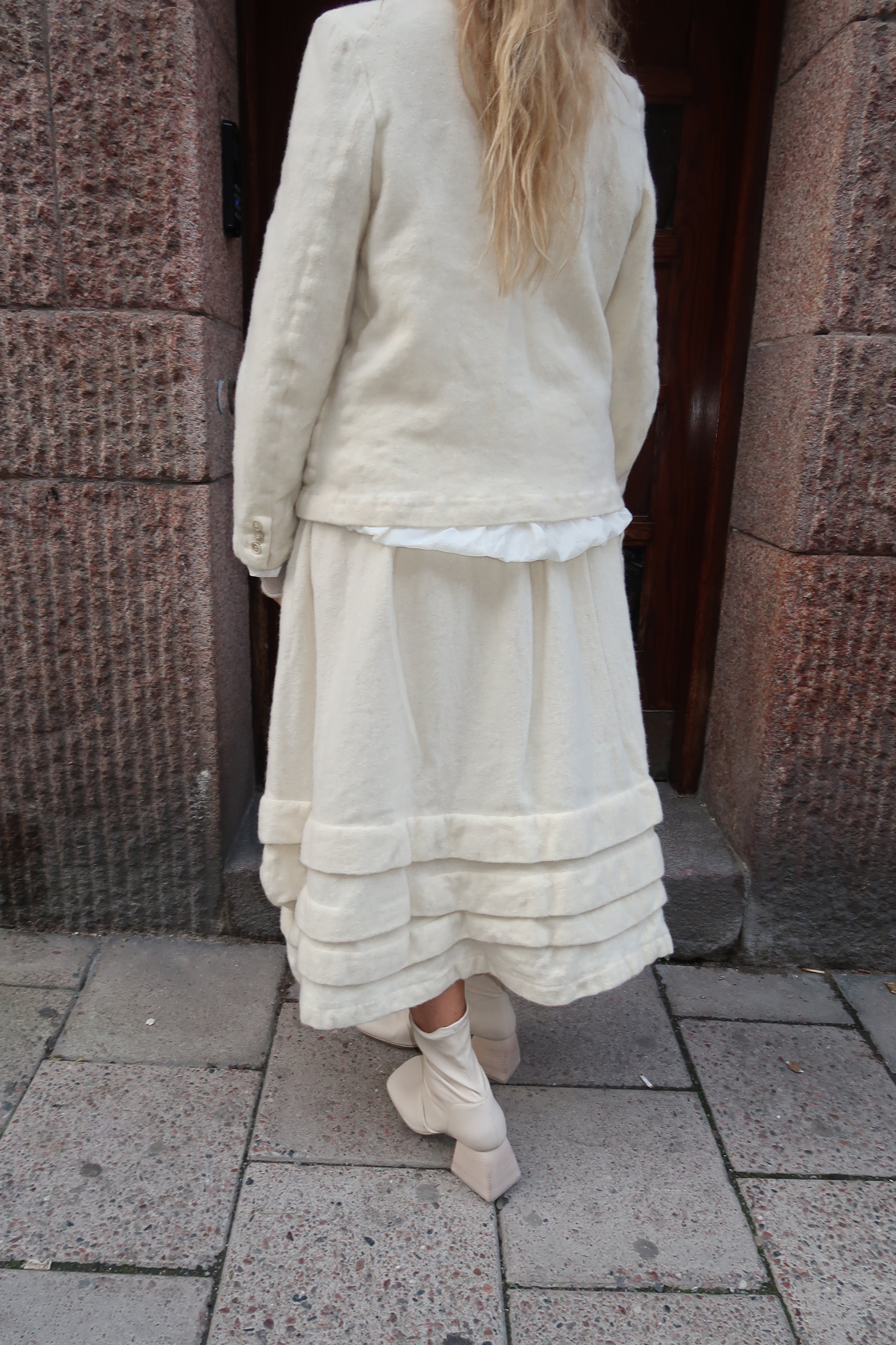 Comme des Garçons cream skirt