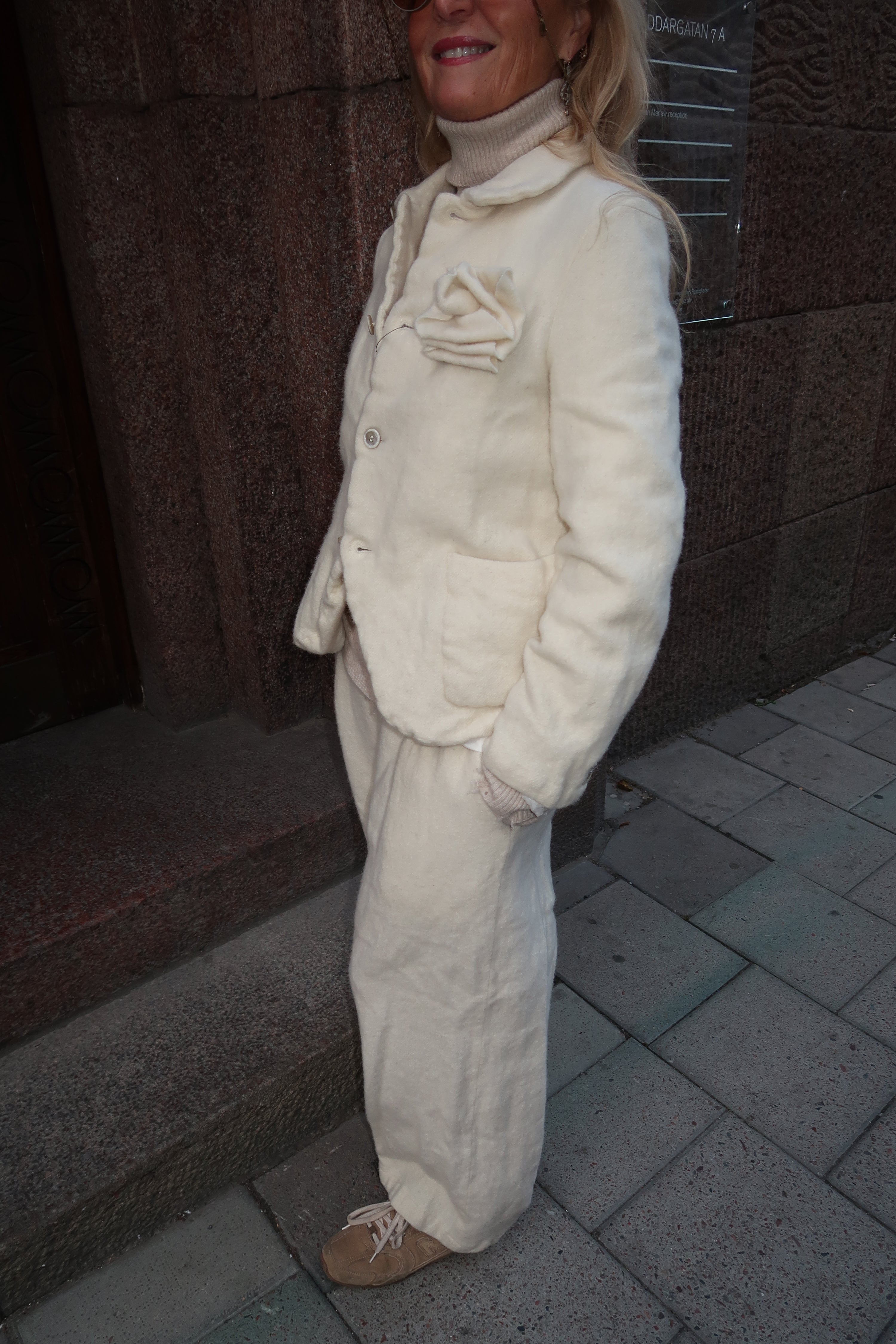 Comme des Garçons cream trousers
