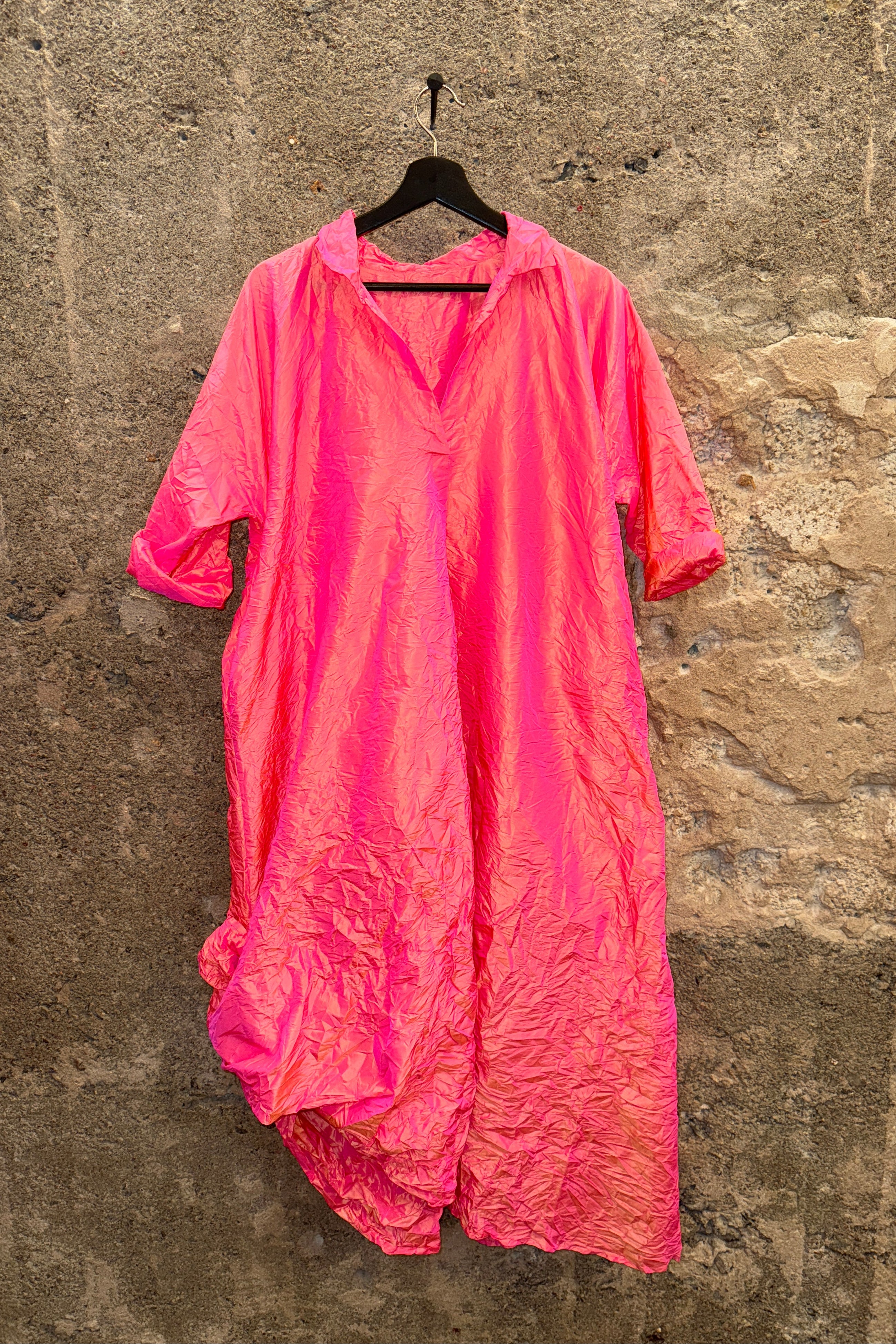 Daniela Gregis Como Silk Taffeta Dress in Candy