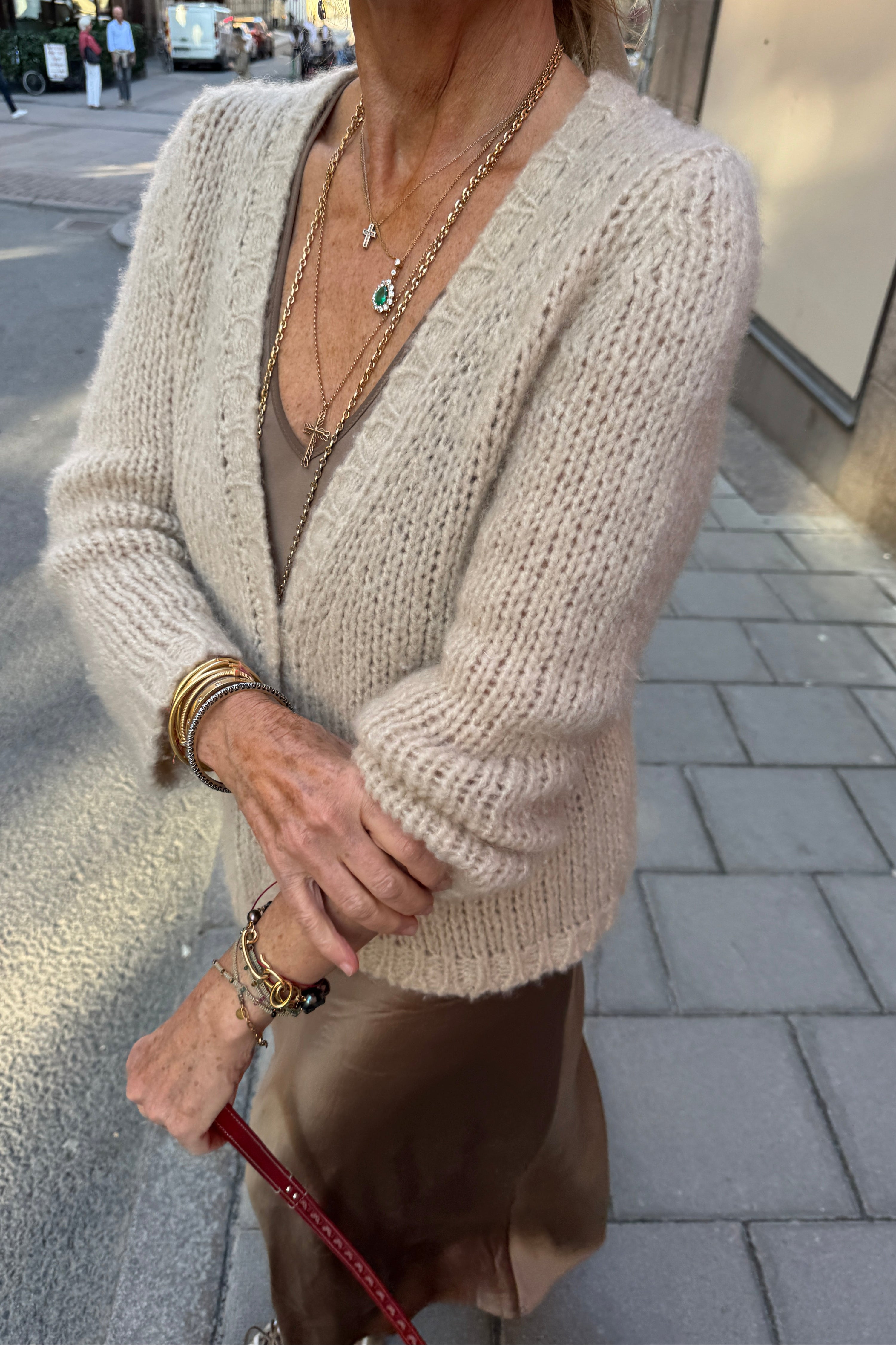 Private Westbourne Cashmere Cardi - Latte