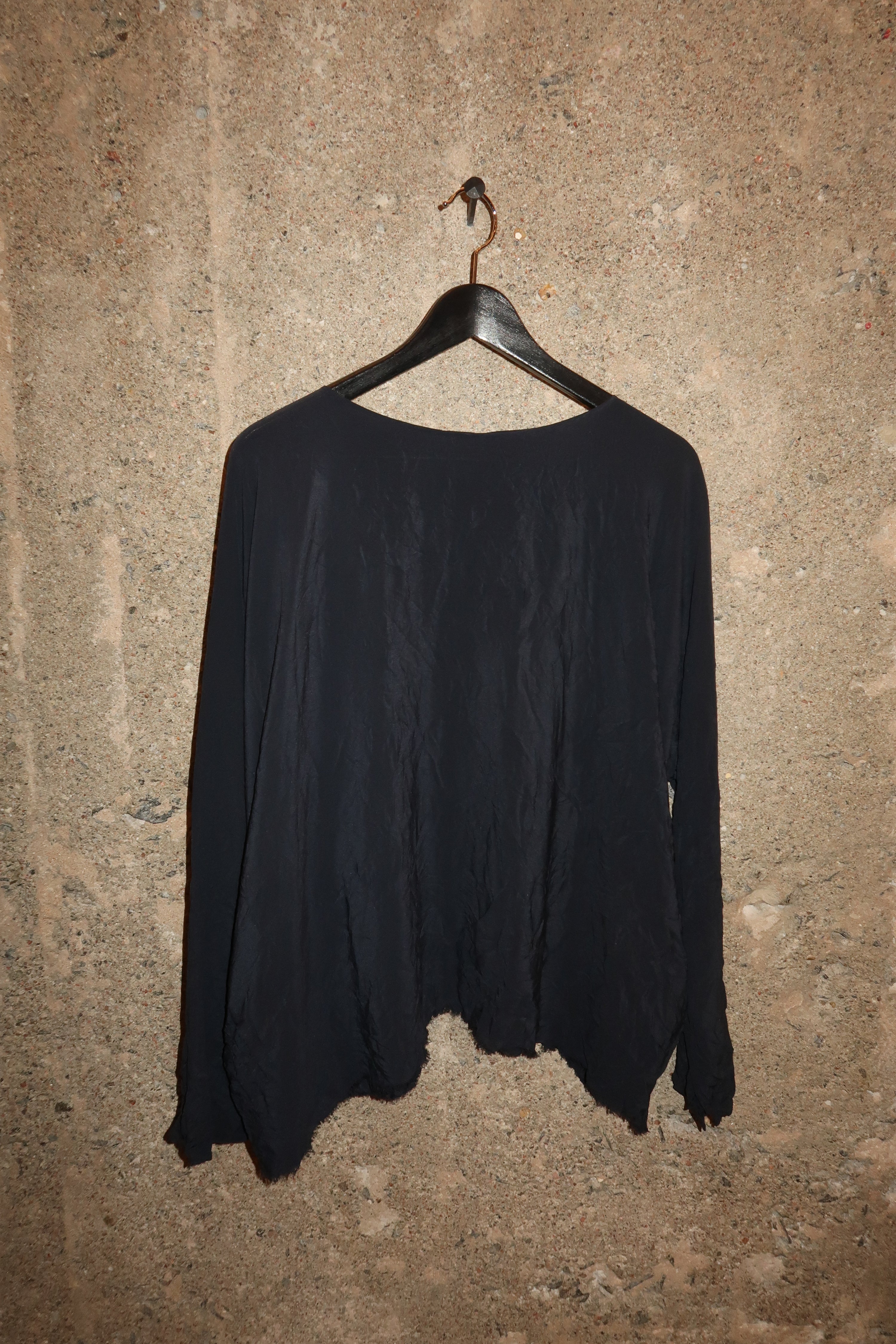 Daniela Gregis Longer silk top Dark Navy