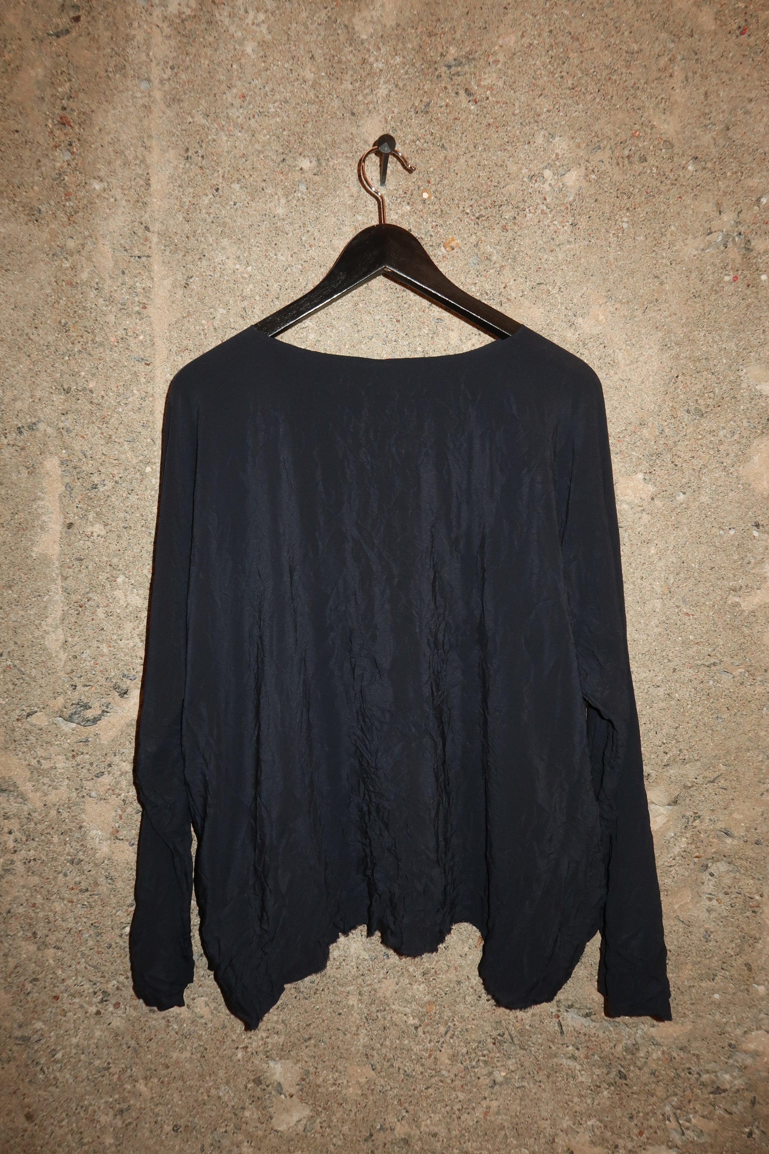 Daniela Gregis Longer silk top Dark Navy