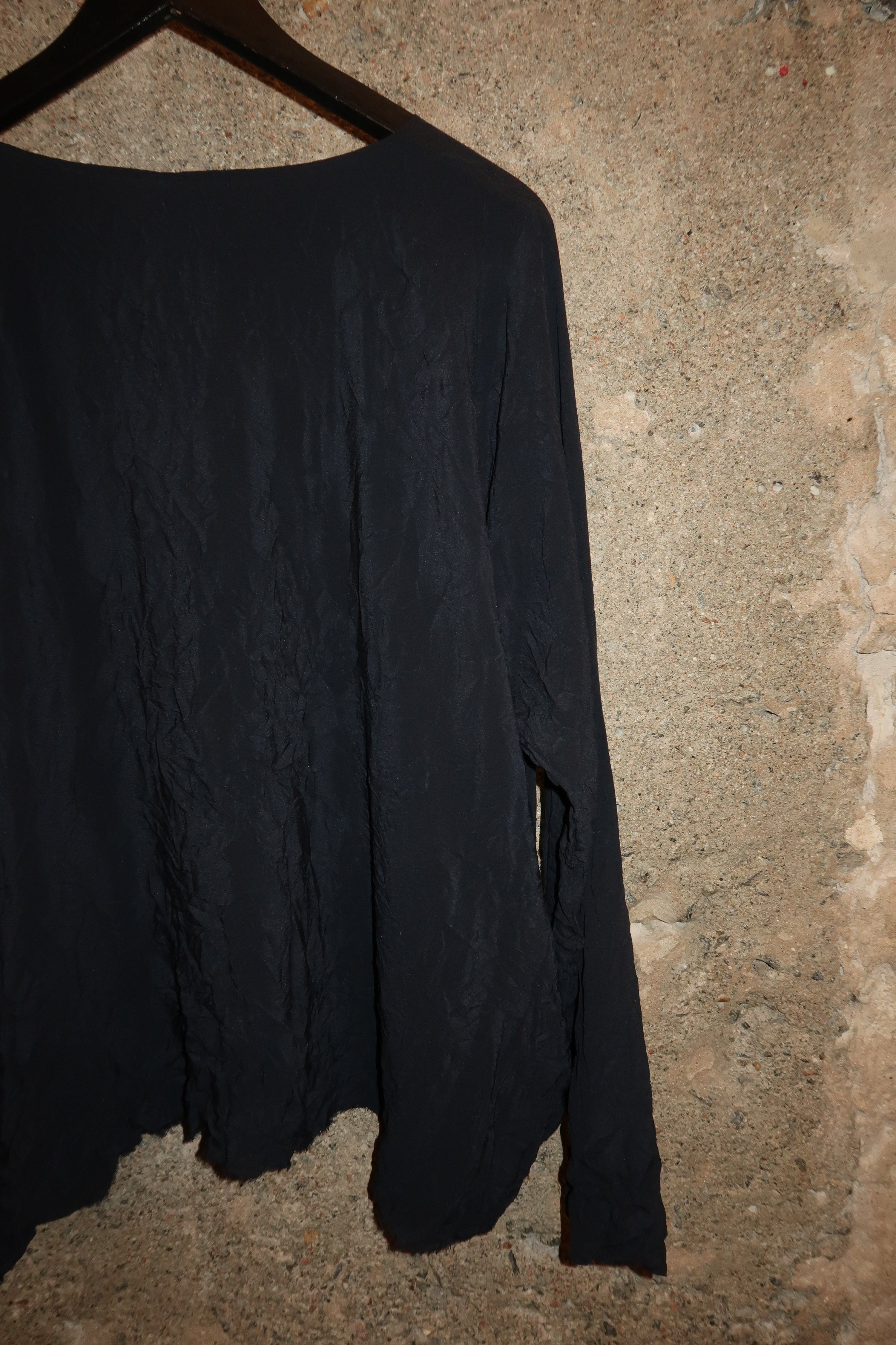 Daniela Gregis Longer silk top Dark Navy