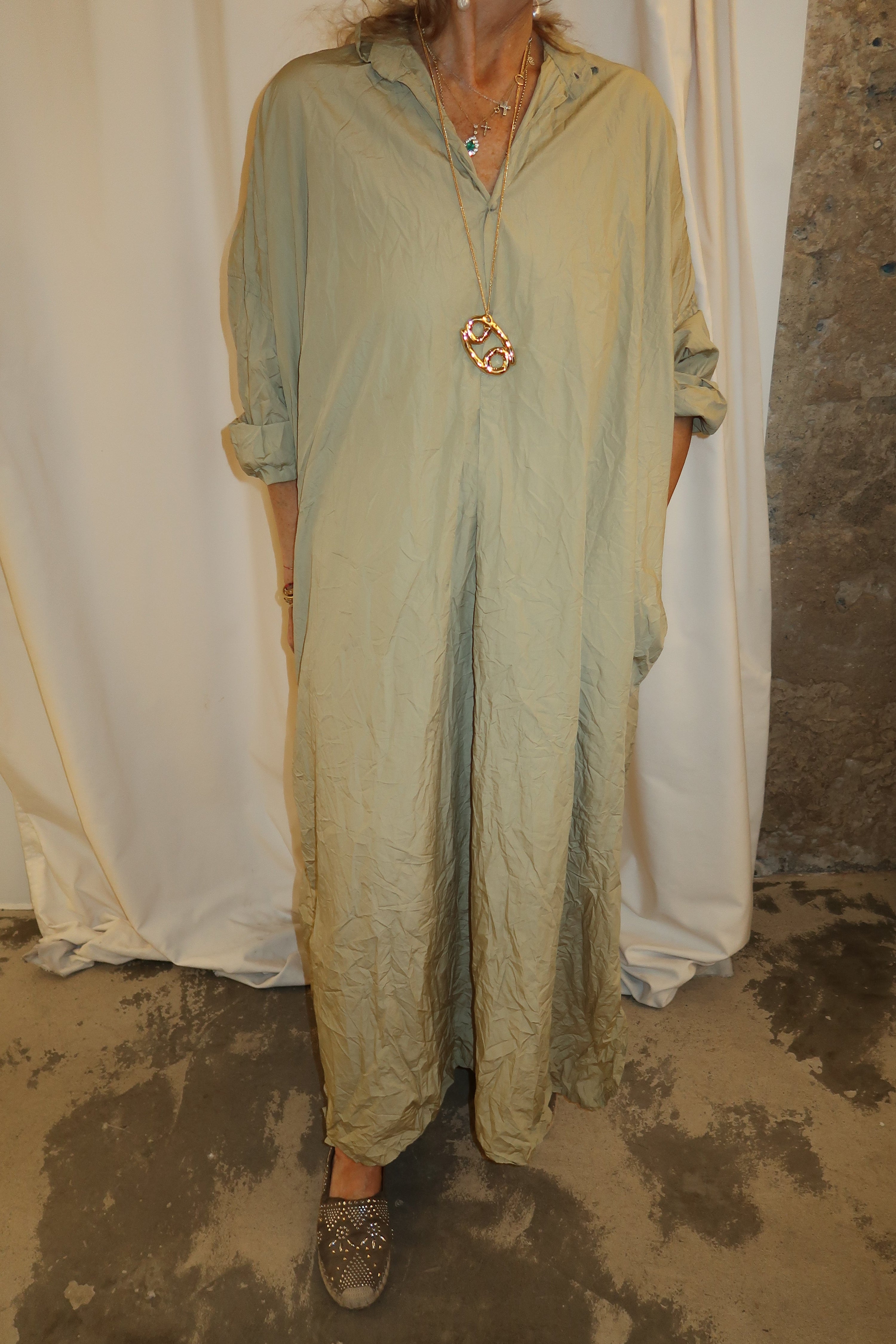 Daniela Gregis Toscana dress in Khaki