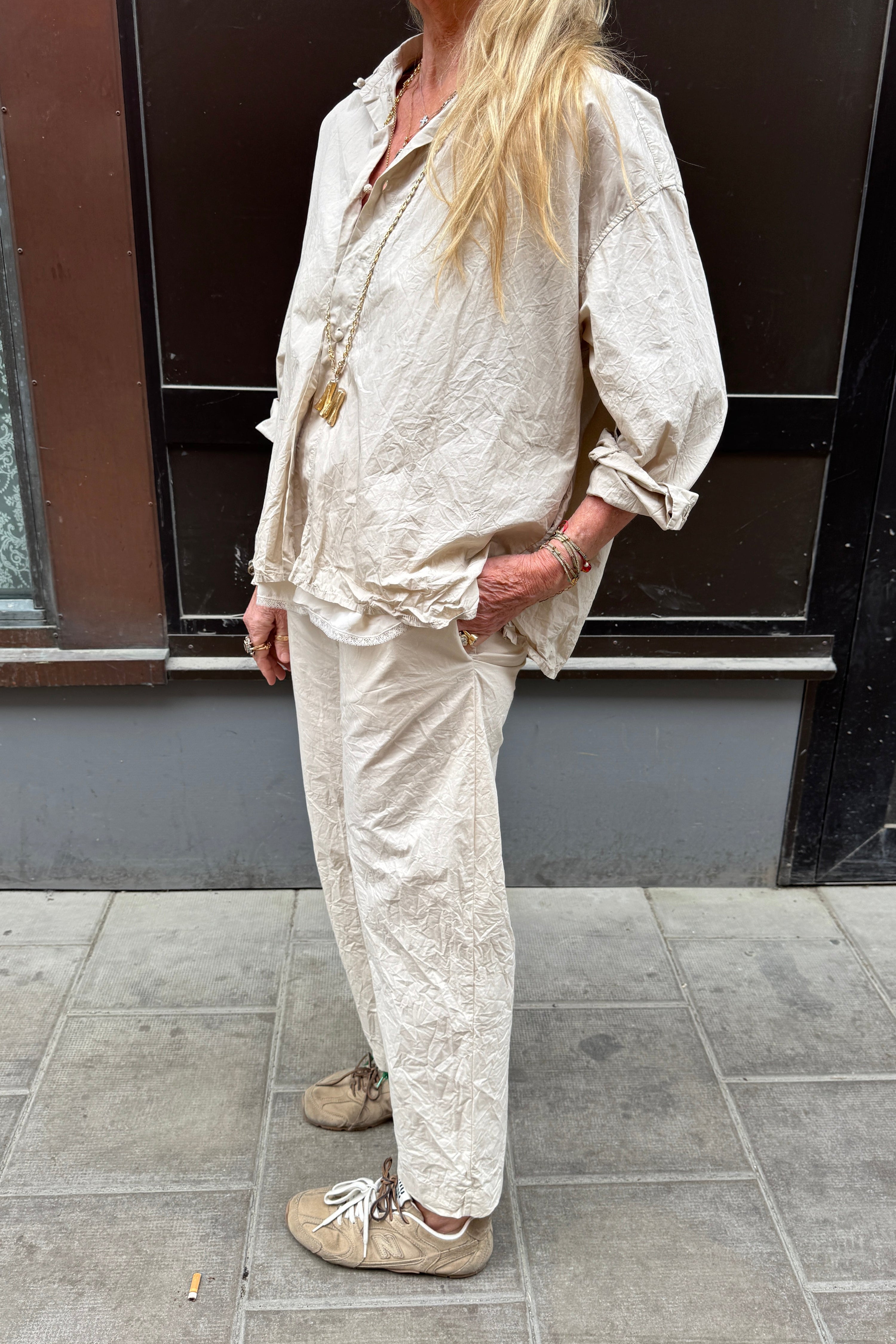 Daniela Gregis crispy lil cotton shirt in Beige