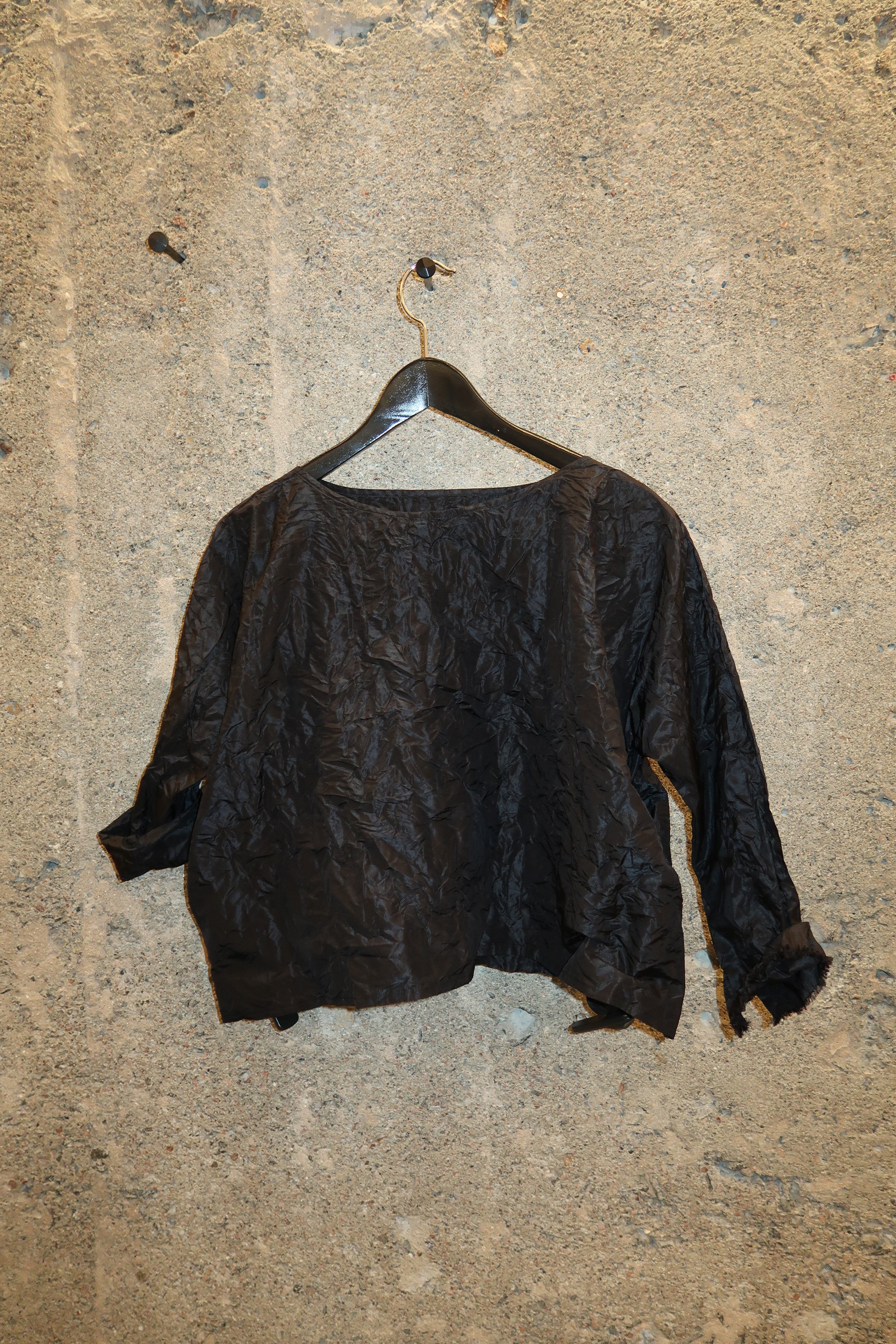 Daniela Gregis Taffeta Silk Lil Blouse Black