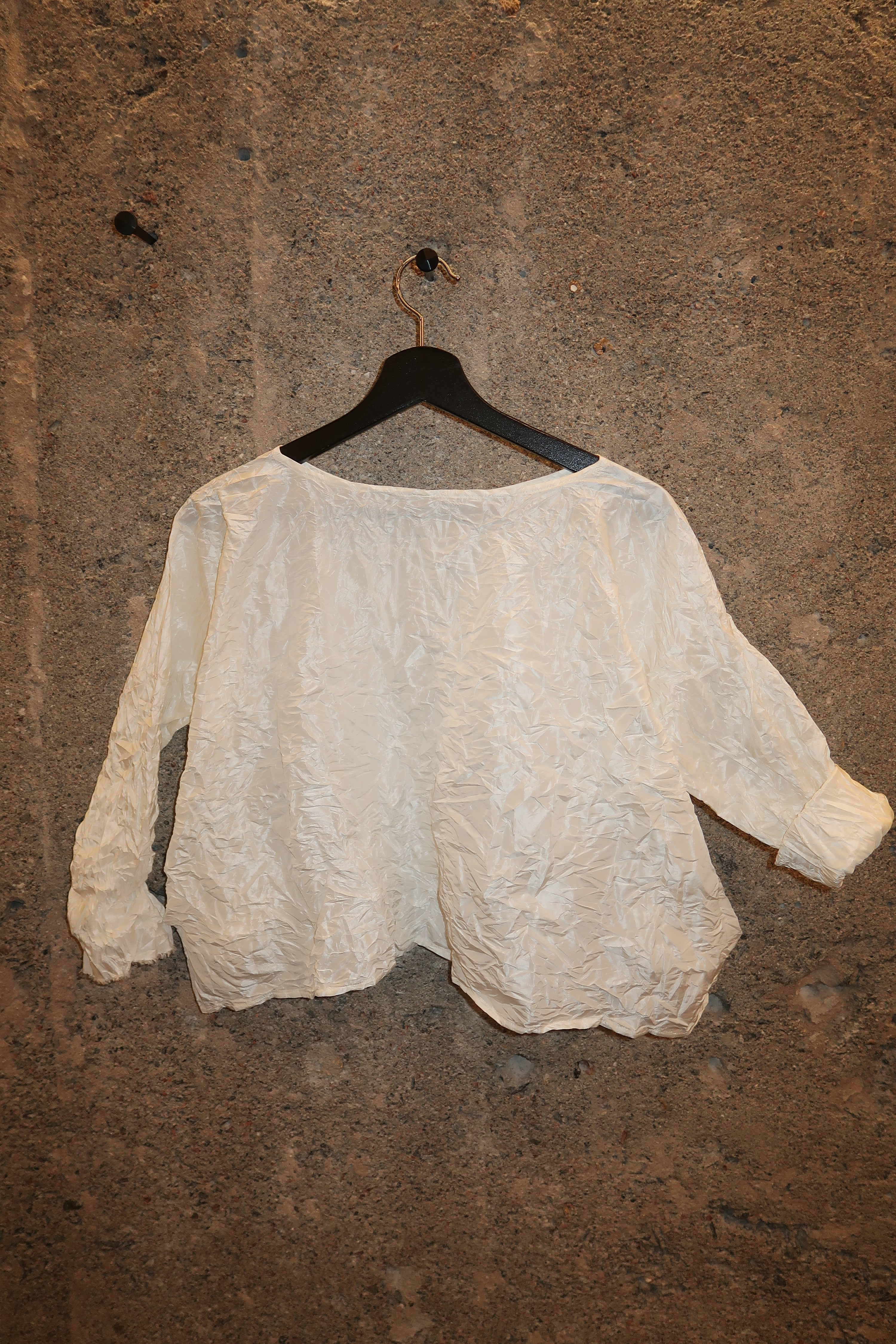 Daniela Gregis Taffeta Silk Lil Blouse Cream
