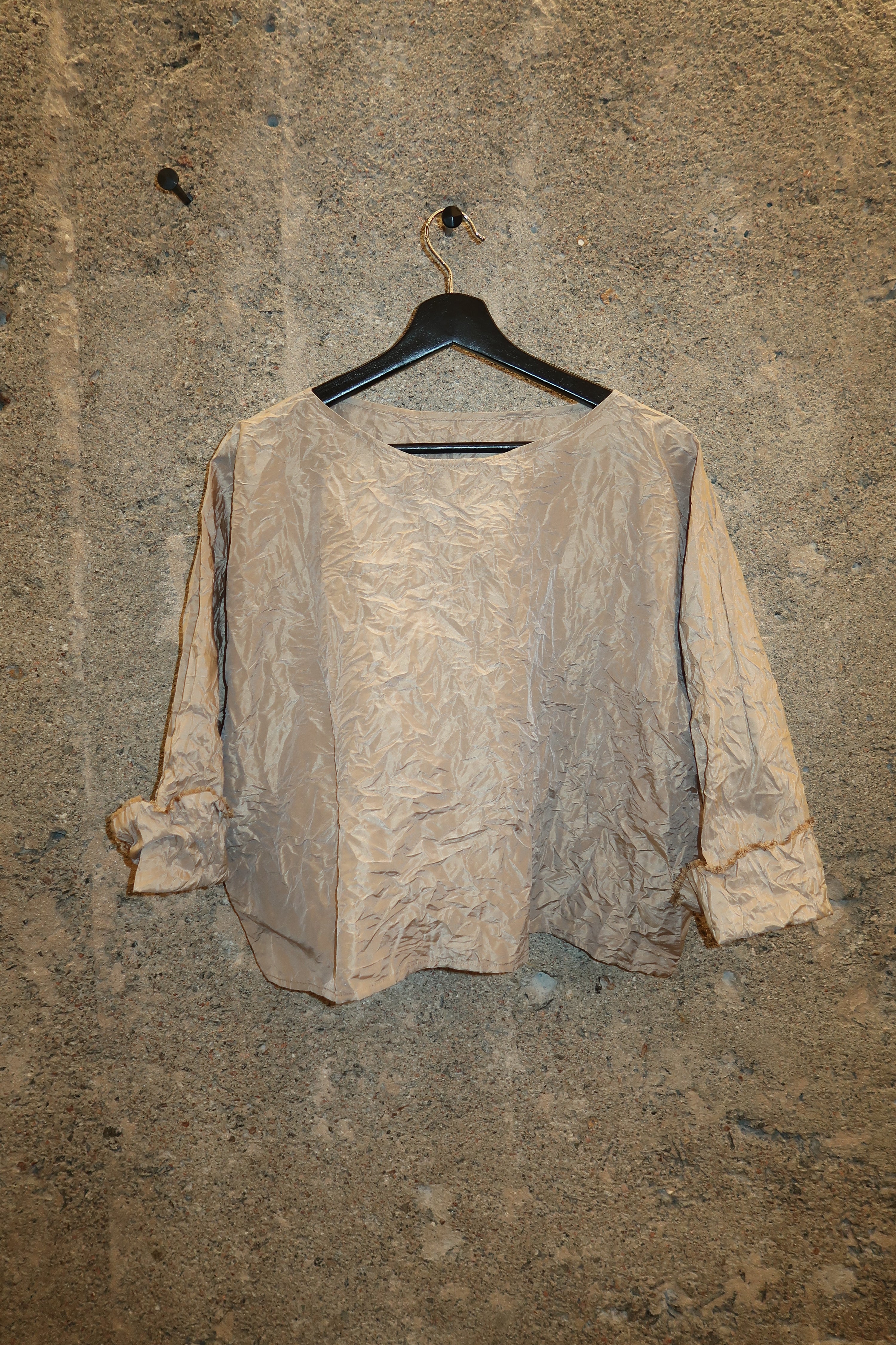 Daniela Gregis Taffeta Silk Lil Blouse Earth