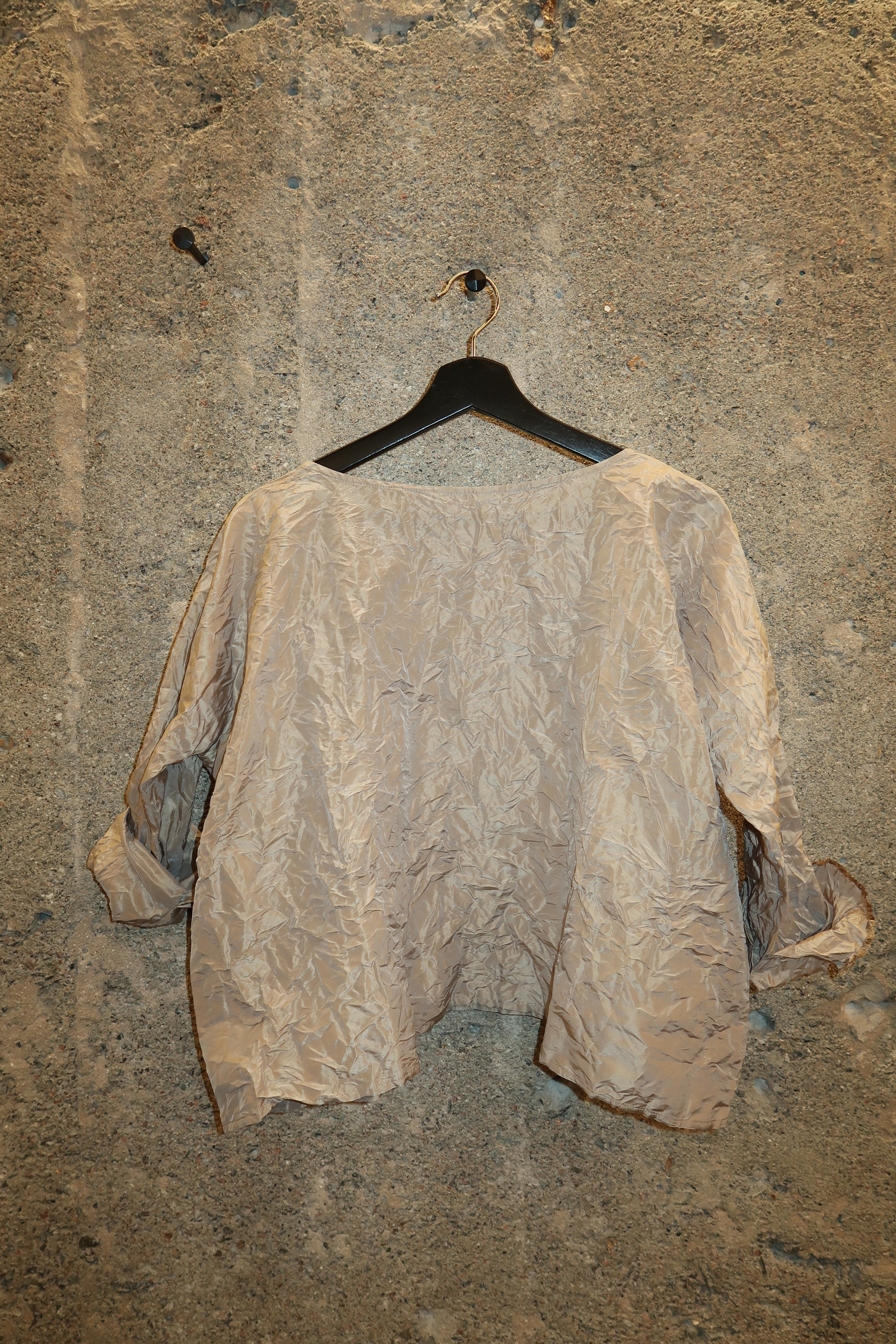 Daniela Gregis Taffeta Silk Lil Blouse Earth