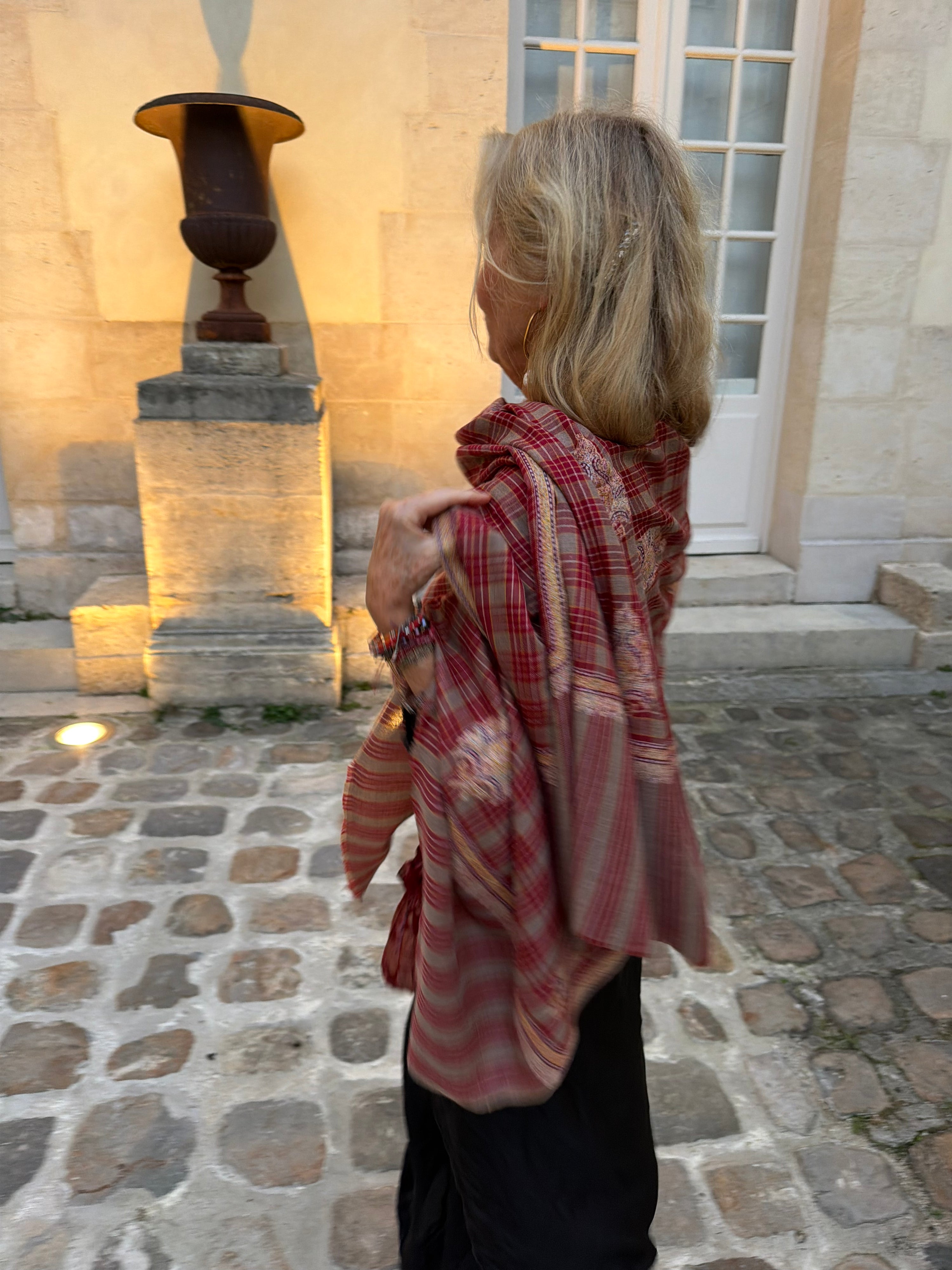 Yaser Shaw Scarf - Crimson