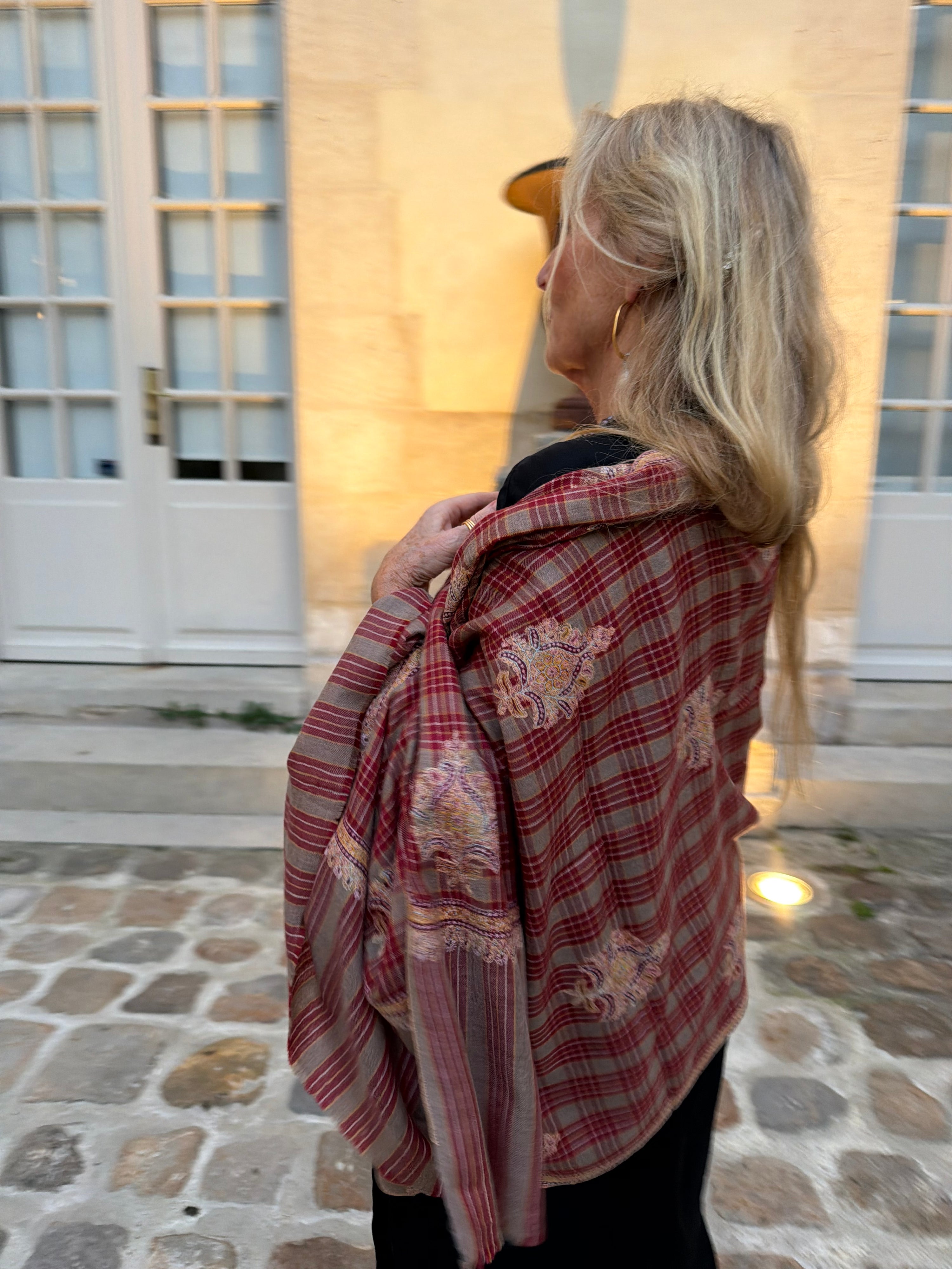 Yaser Shaw Scarf - Crimson