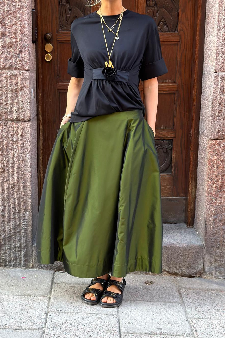 Simone Rocha Taffeta Skirt - Emerald