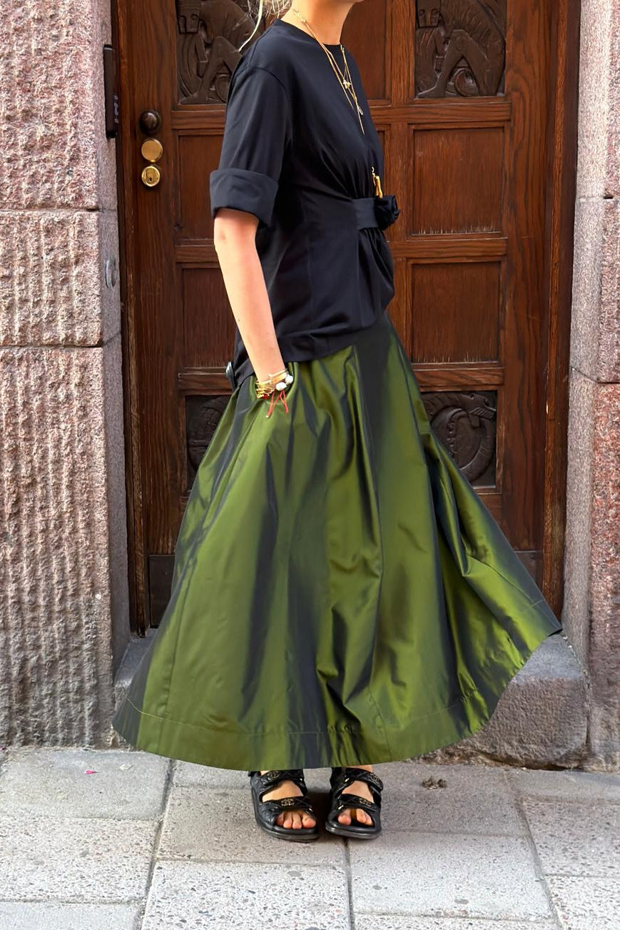Simone Rocha Taffeta Skirt - Emerald