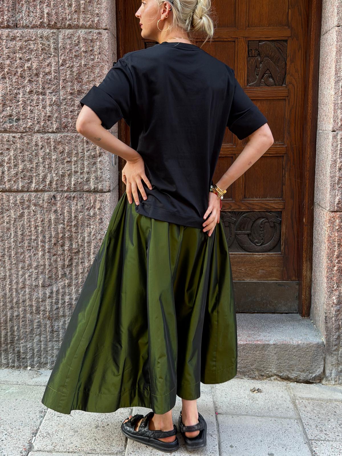 Simone Rocha Taffeta Skirt - Emerald