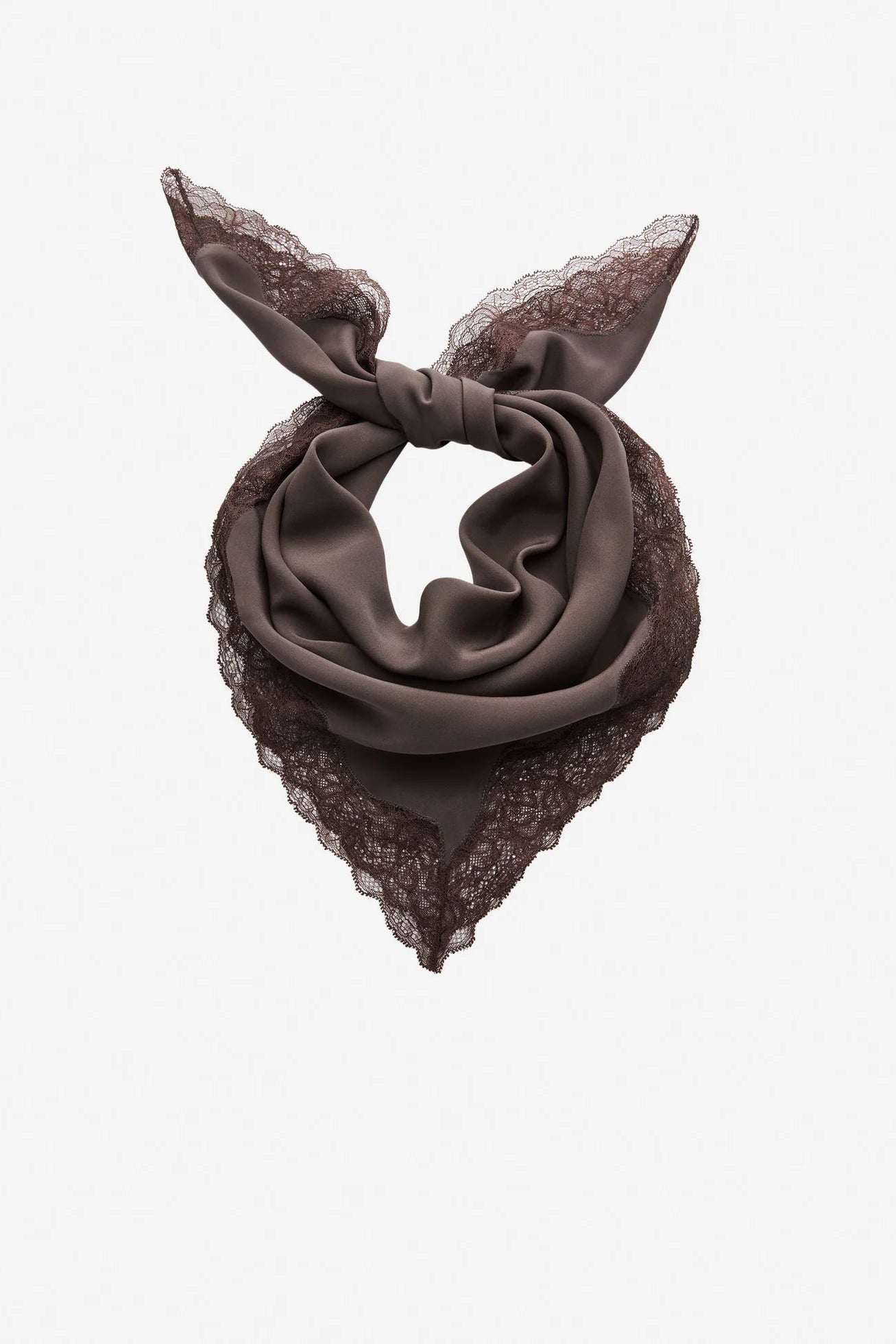 Magda Butrym Silk square scarf with lace trim