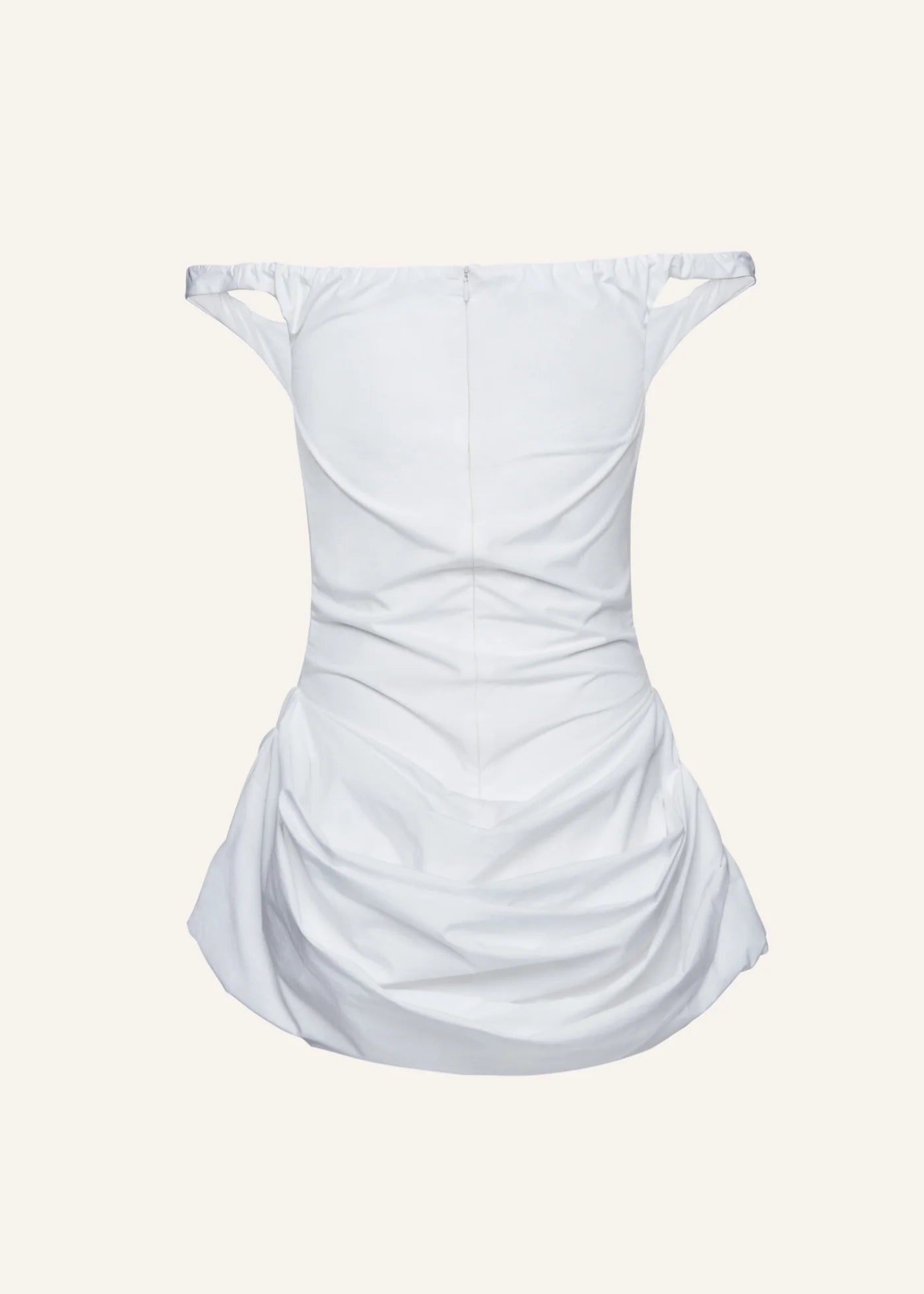 Magda Butrym Off shoulder draped cotton mini dress