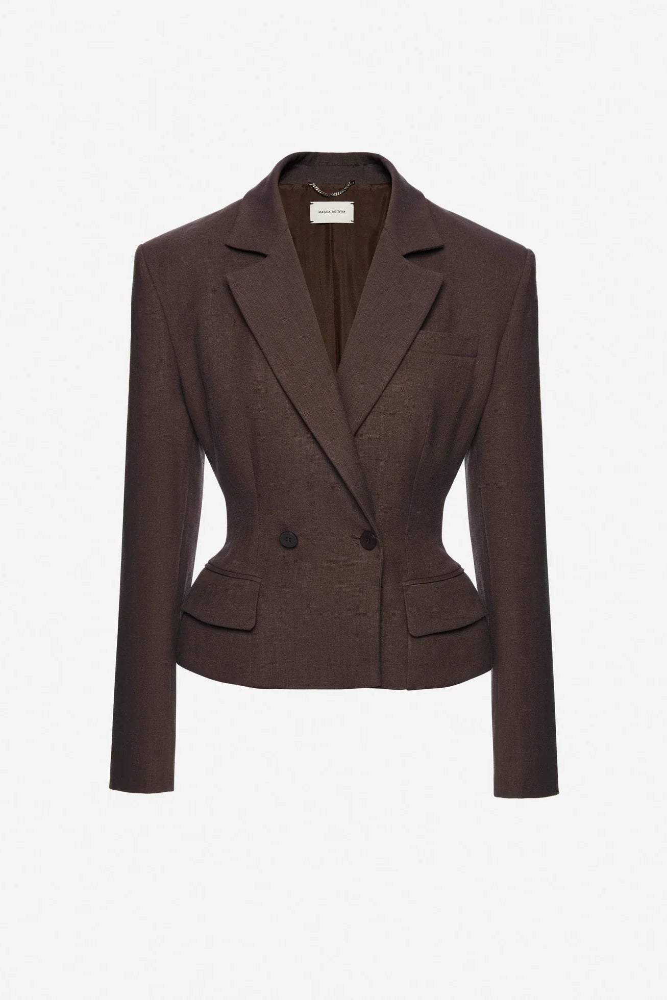 Magda Butrym Waist Jacket in Brown