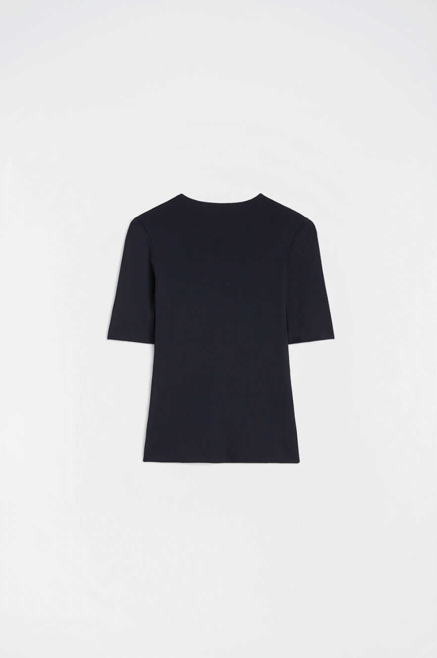 Jil Sander Crepe fluid T-shirt Black