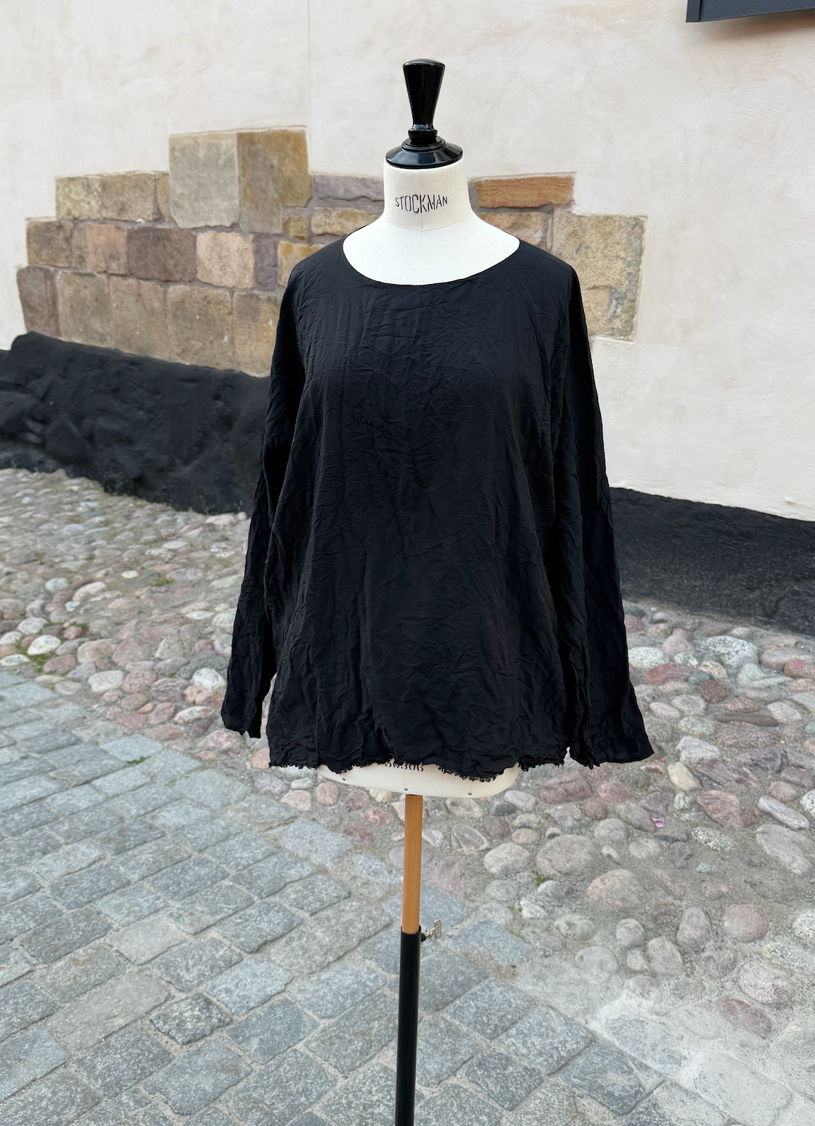 Daniela Gregis Longer silk top Black