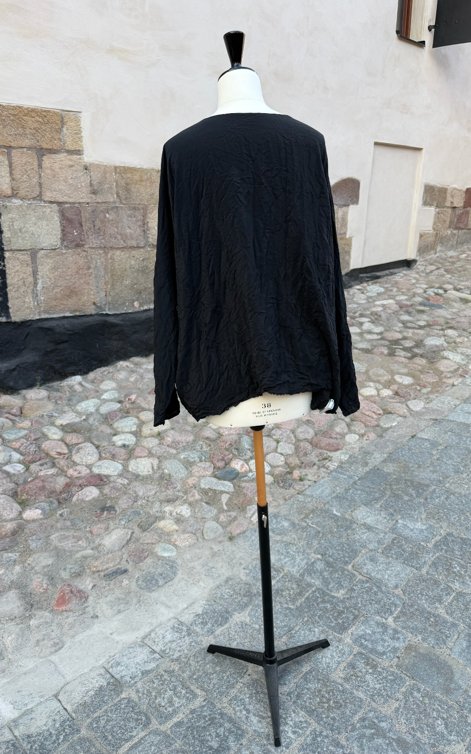 Daniela Gregis Longer silk top Black