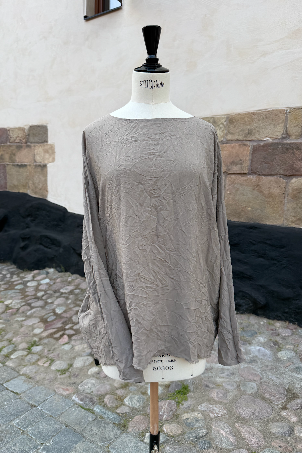 Daniela Gregis Longer silk top Earth