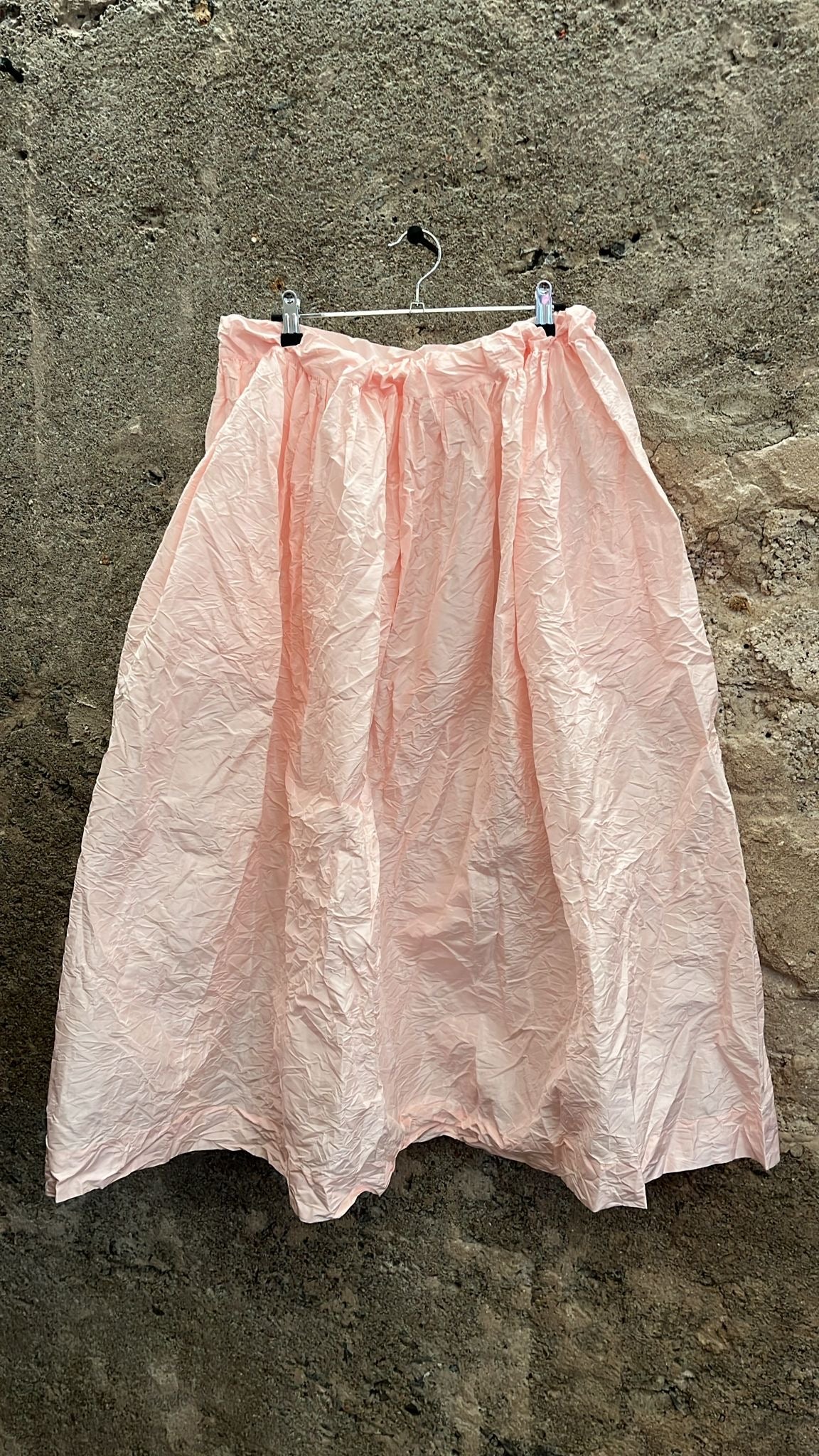 Daniela Gregis Taffeta Silk Skirt Blush