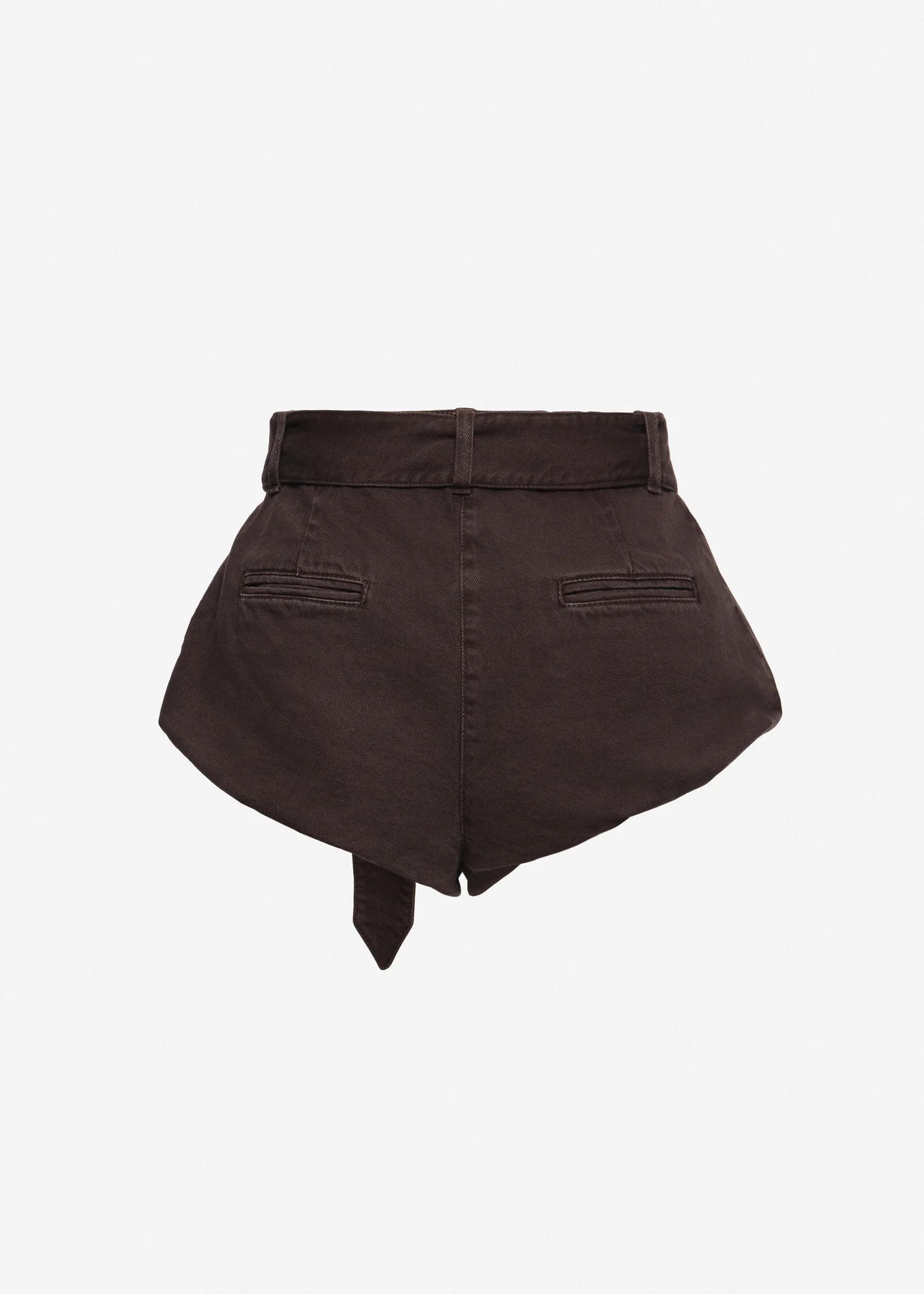 Magda Butrym Flared denim shorts in brown