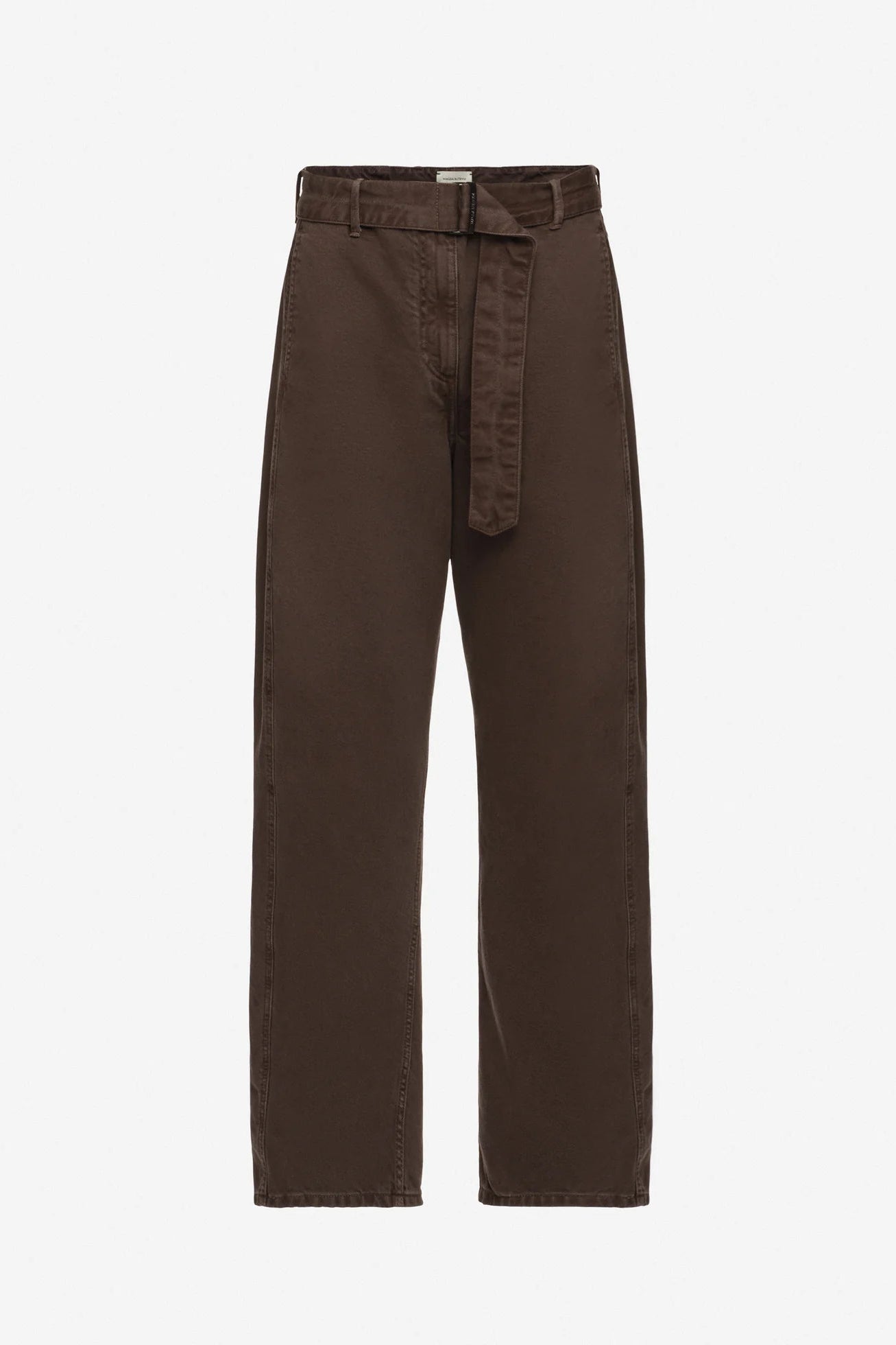 Magda Butrym Denim low-rise belted trousers in brown