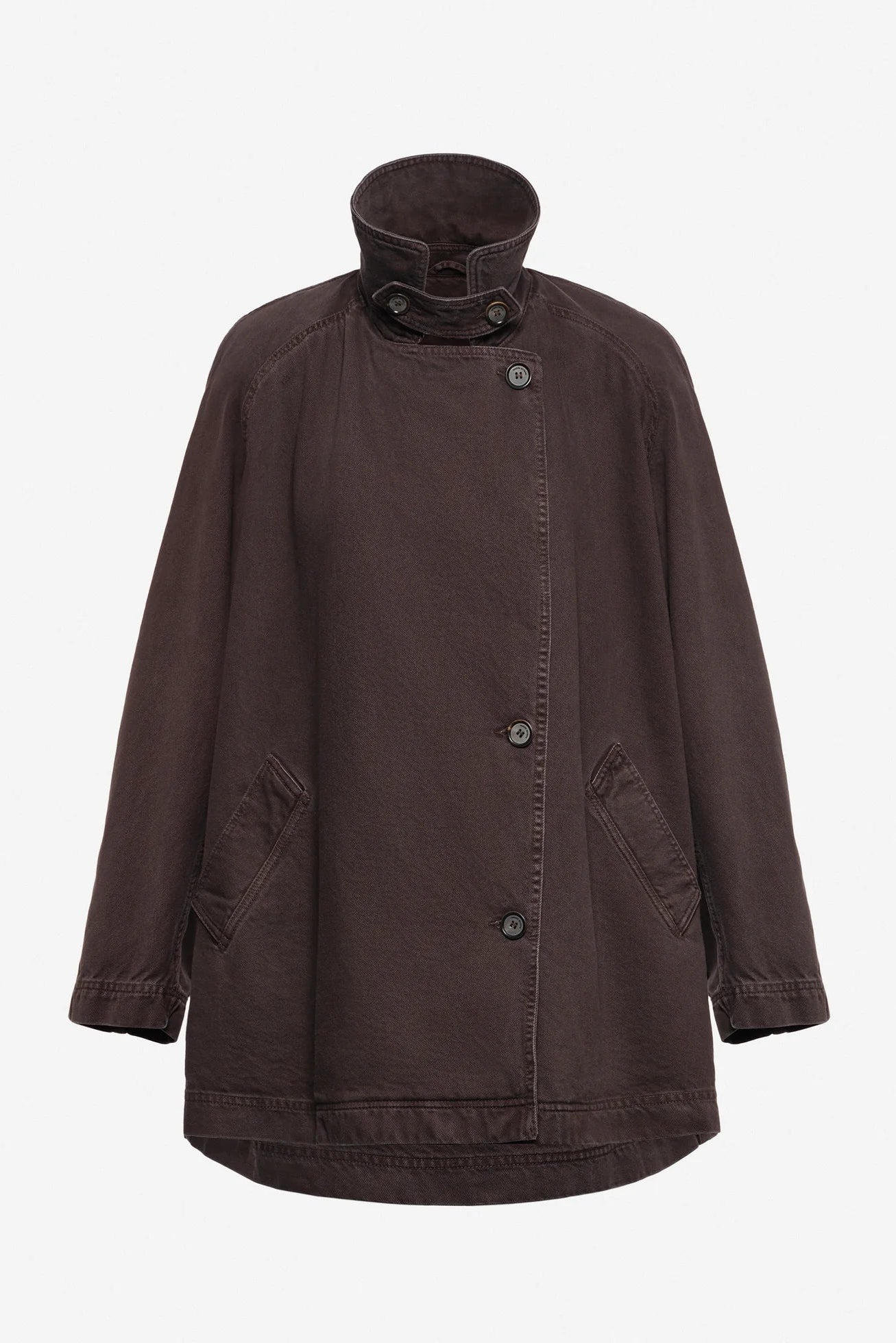 Magda Butrym Oversized denim jacket in brown