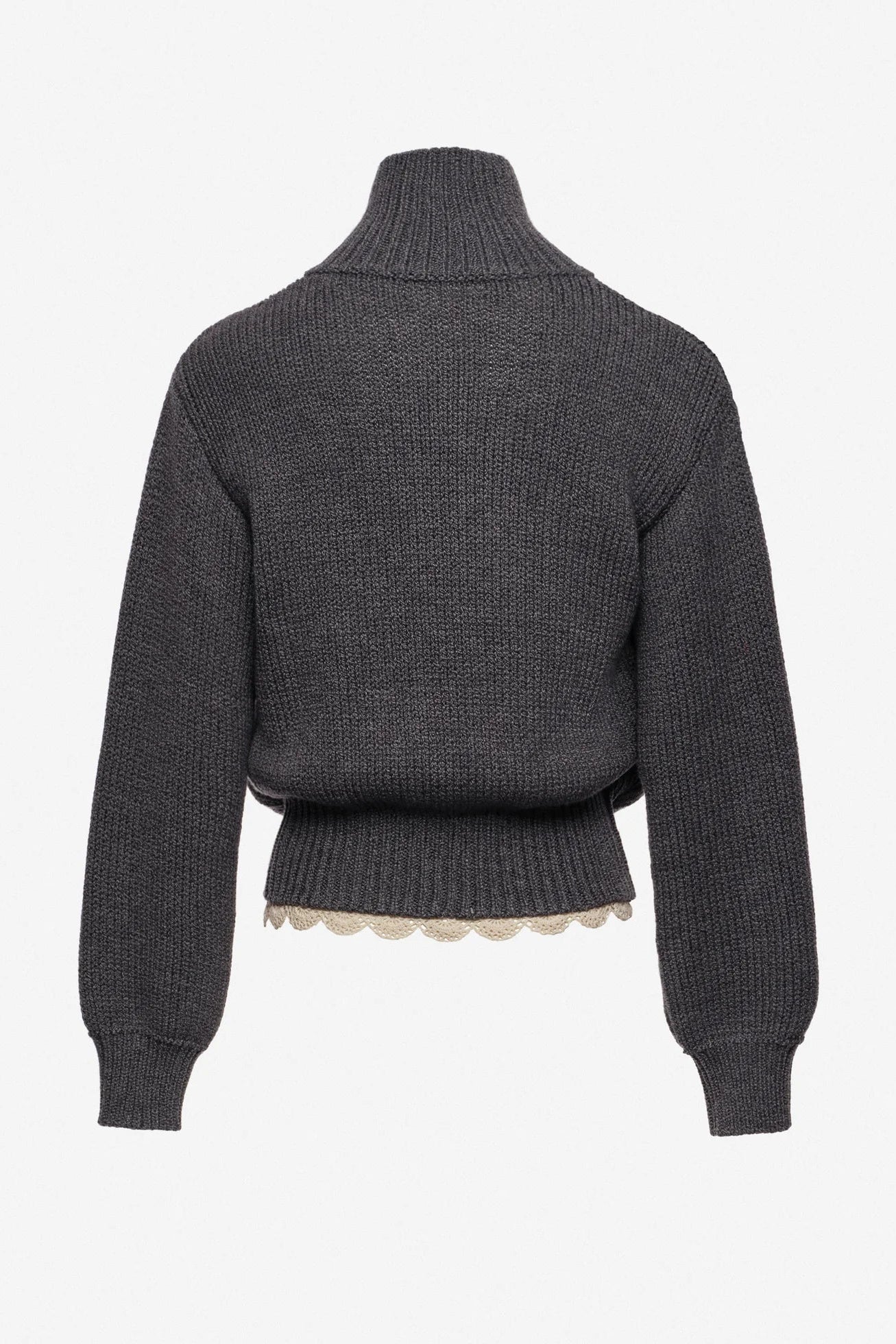 Magda Butrym with high collar cardigan