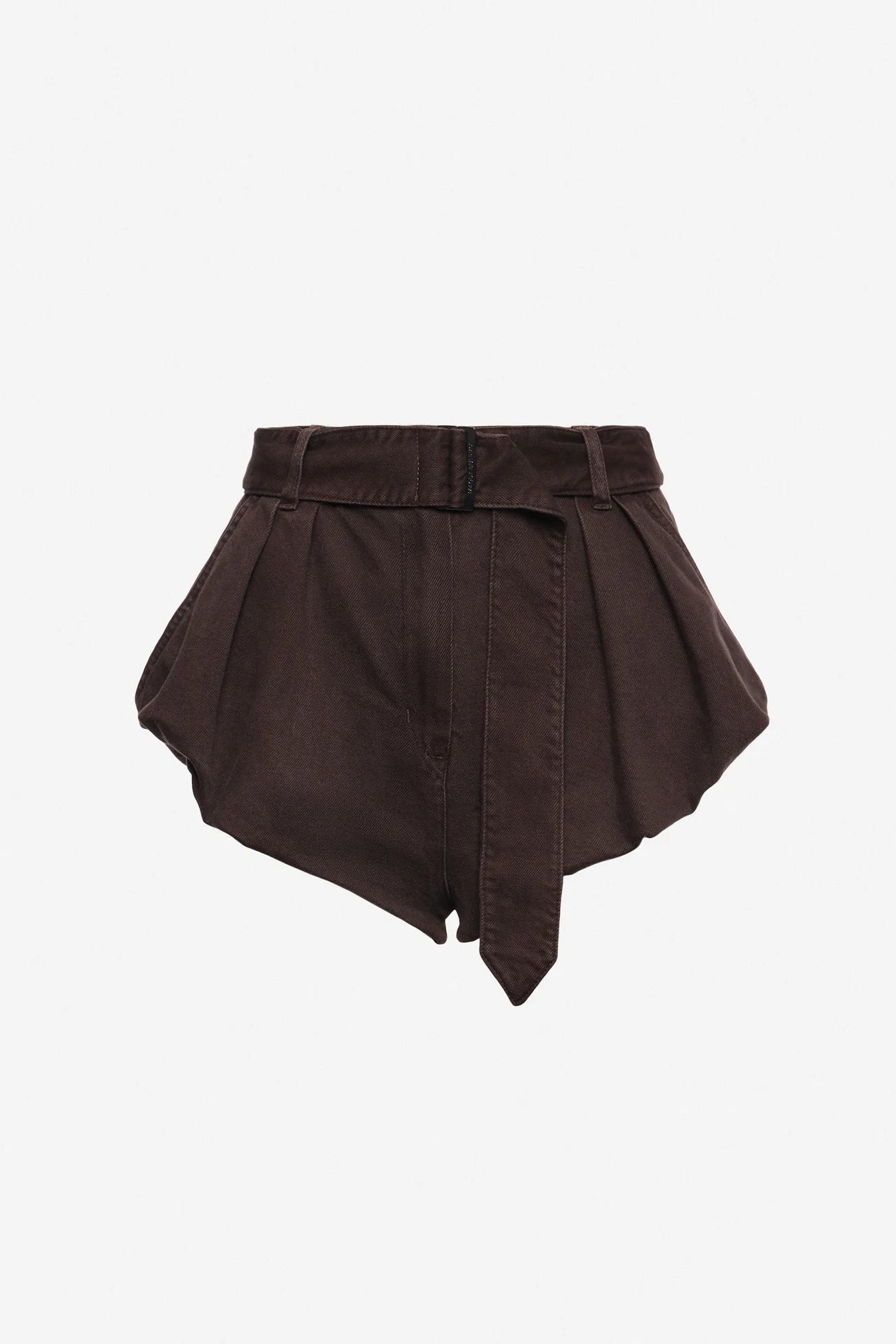 Magda Butrym Flared denim shorts in brown