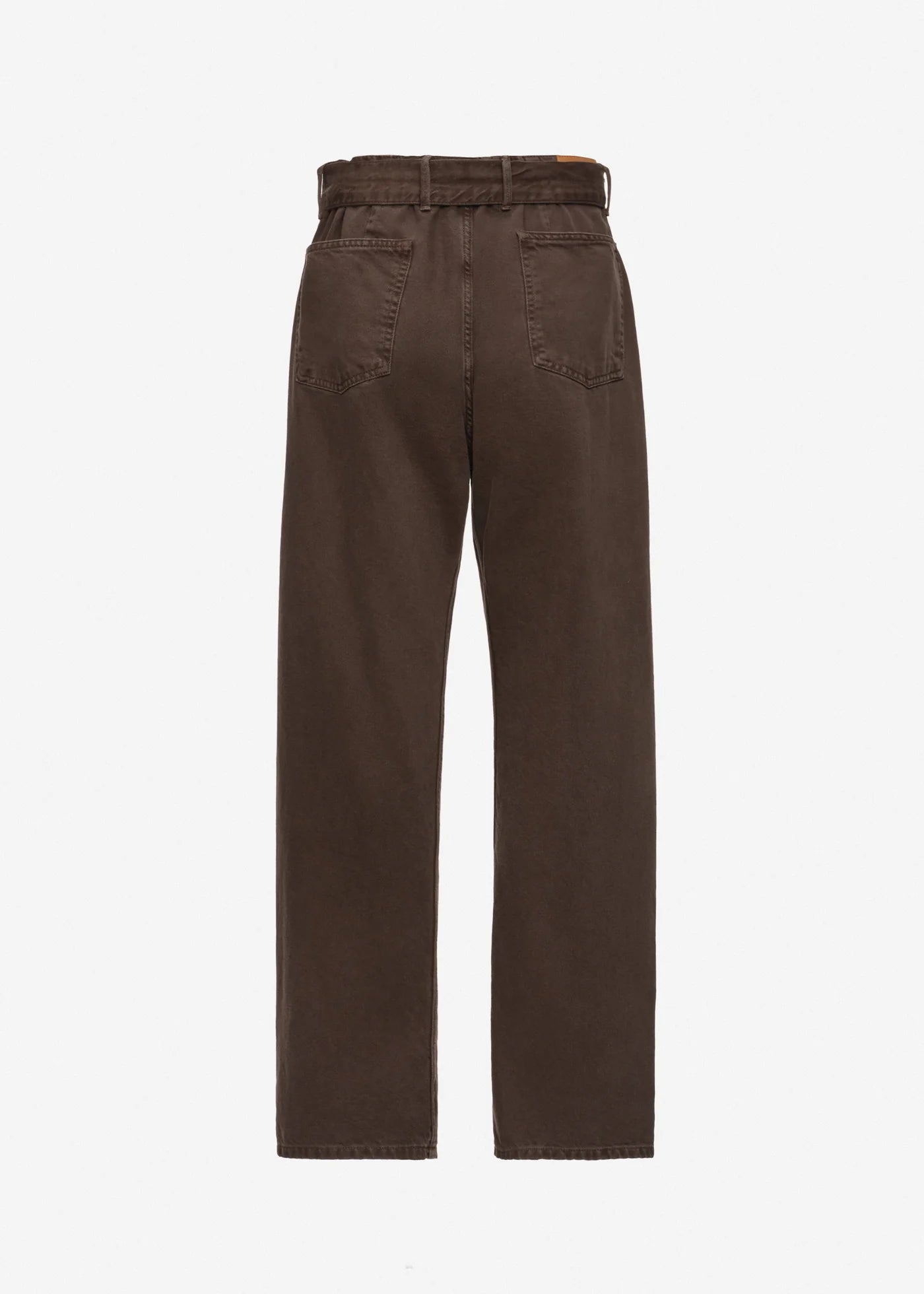 Magda Butrym Denim low-rise belted trousers in brown